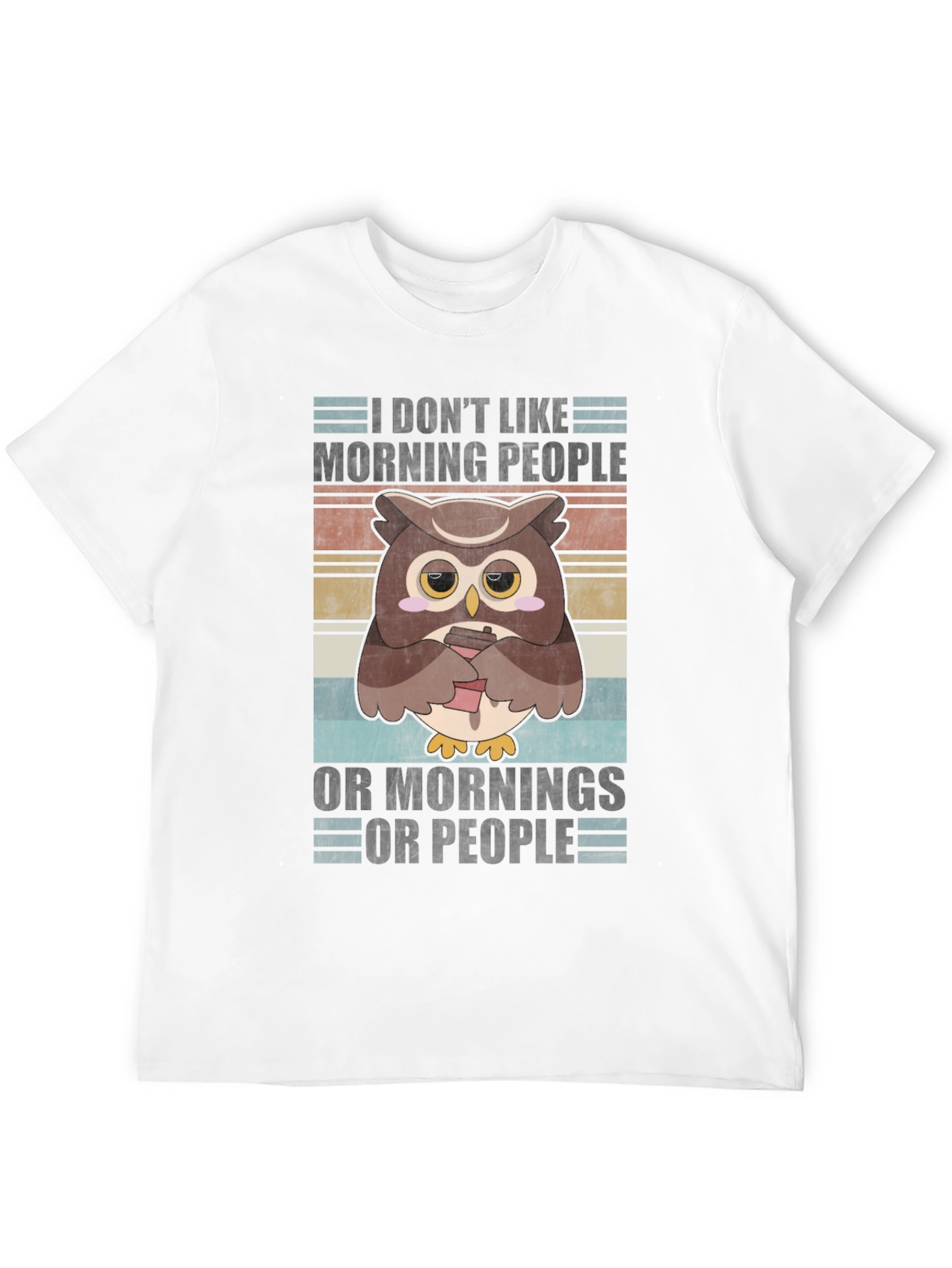 Funny Owl T-Shirt: I Dont Like Morning People