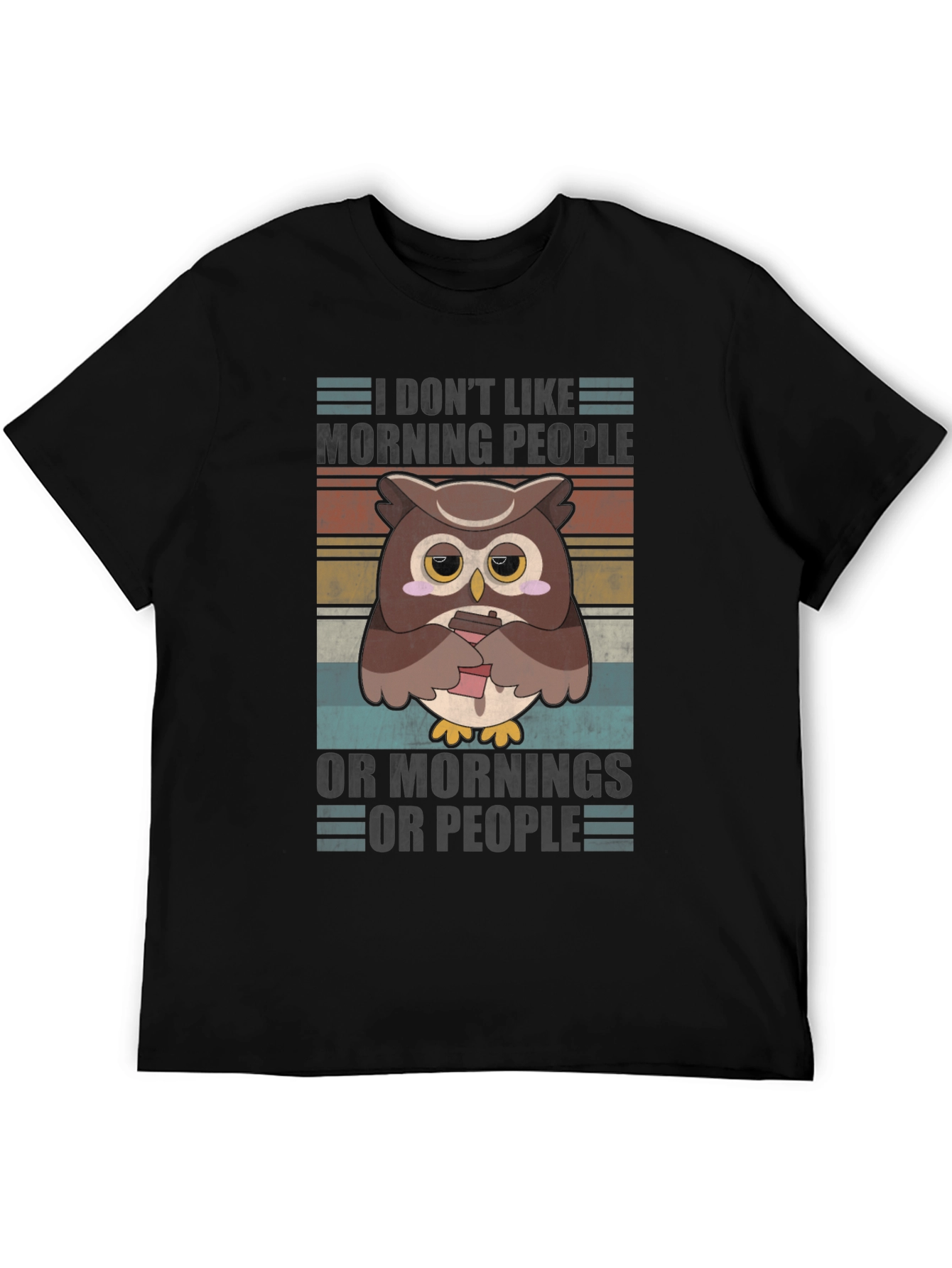 Funny Owl T-Shirt: I Dont Like Morning People