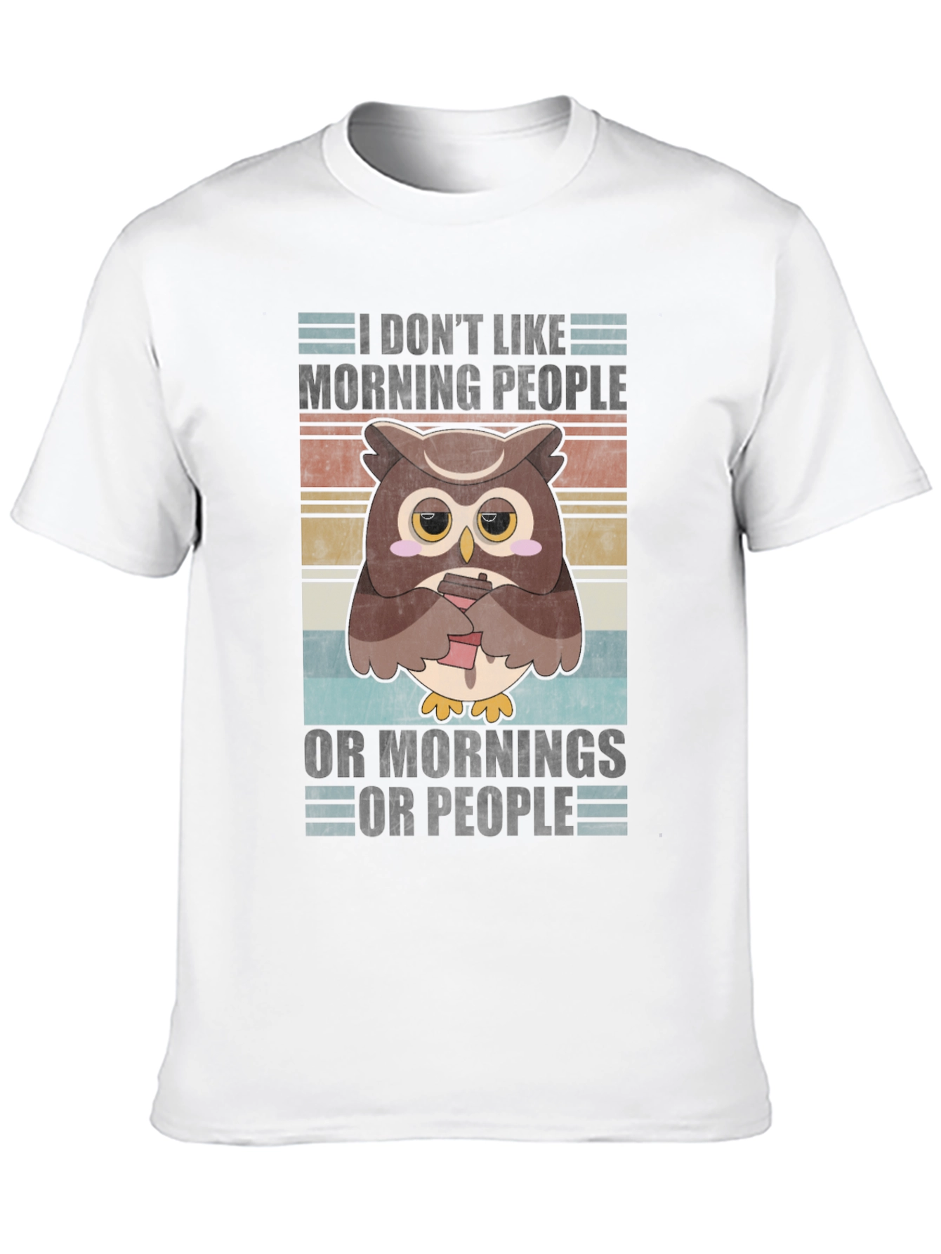 Funny Owl T-Shirt: I Dont Like Morning People