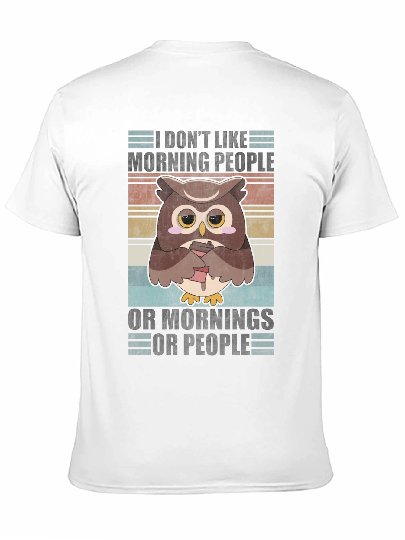 Funny Owl T-Shirt: I Dont Like Morning People