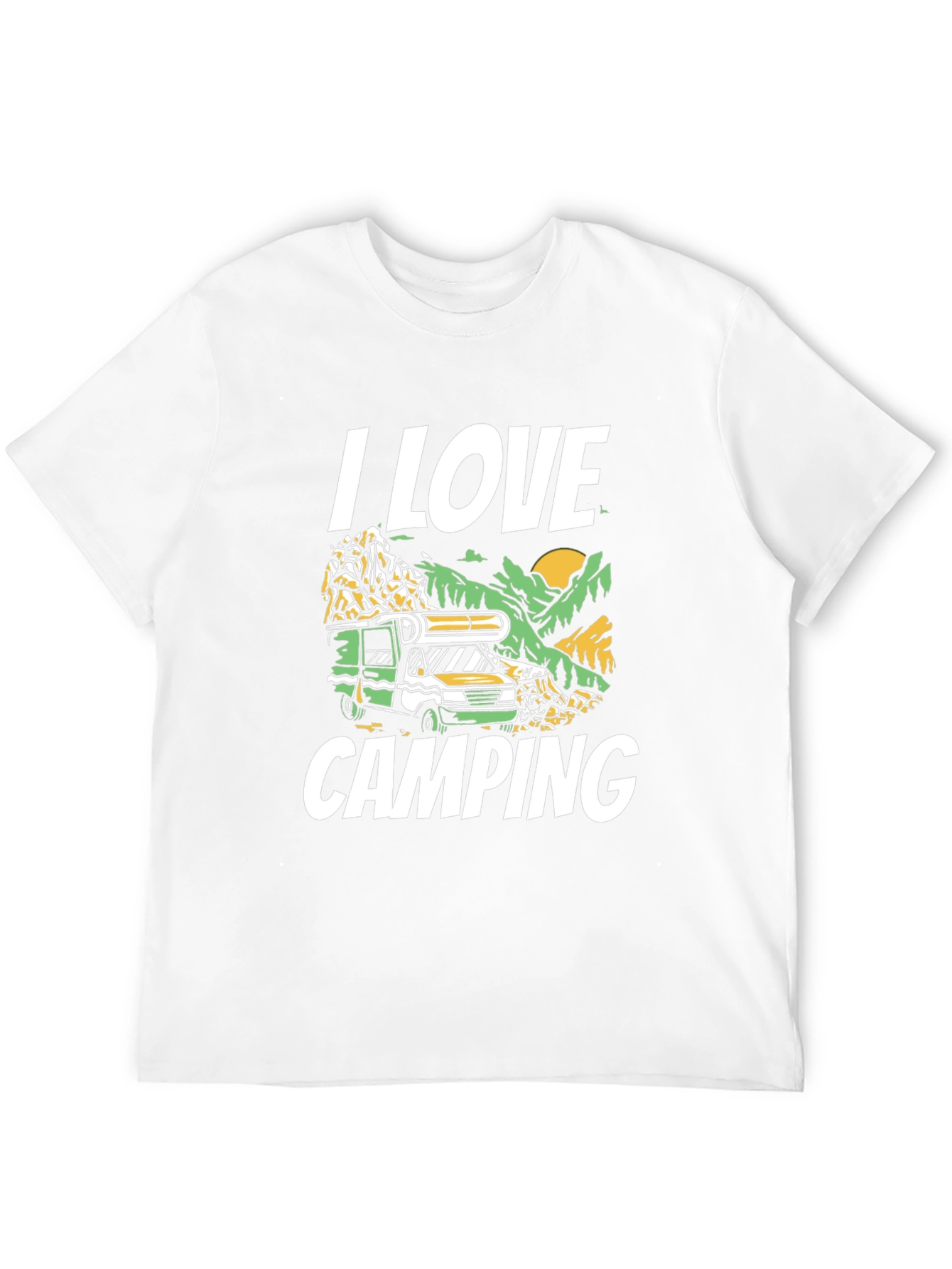 I Love Camping Graphic T-Shirt - Black