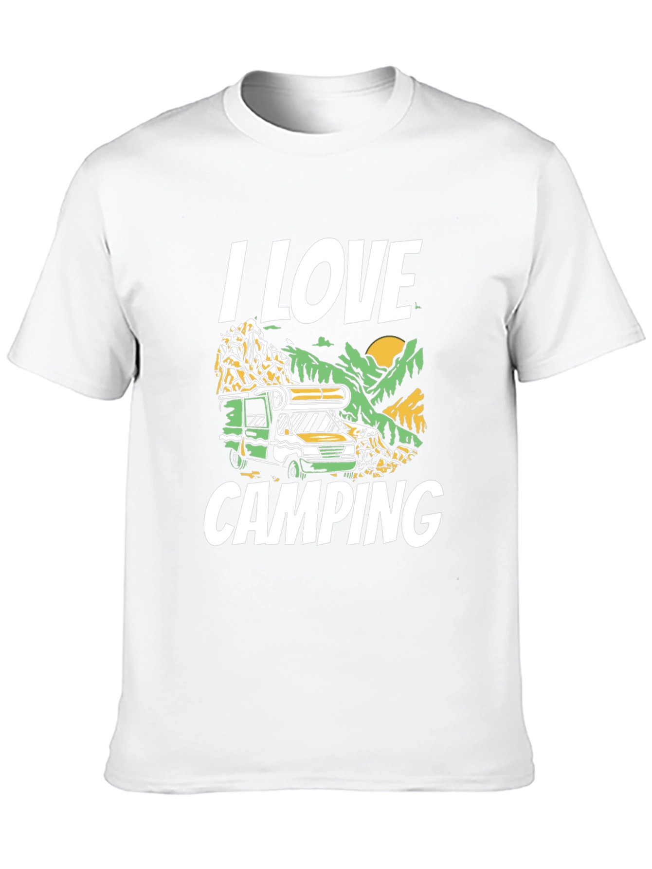I Love Camping Graphic T-Shirt - Black