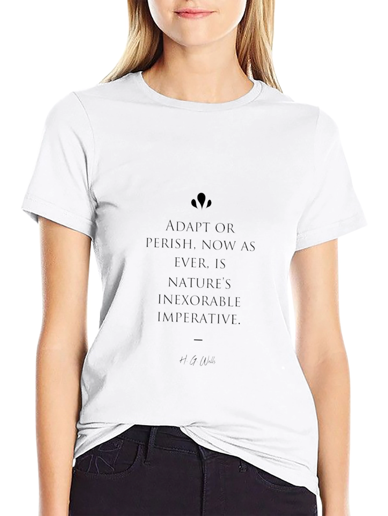 Adapt or Perish Black Graphic Tee