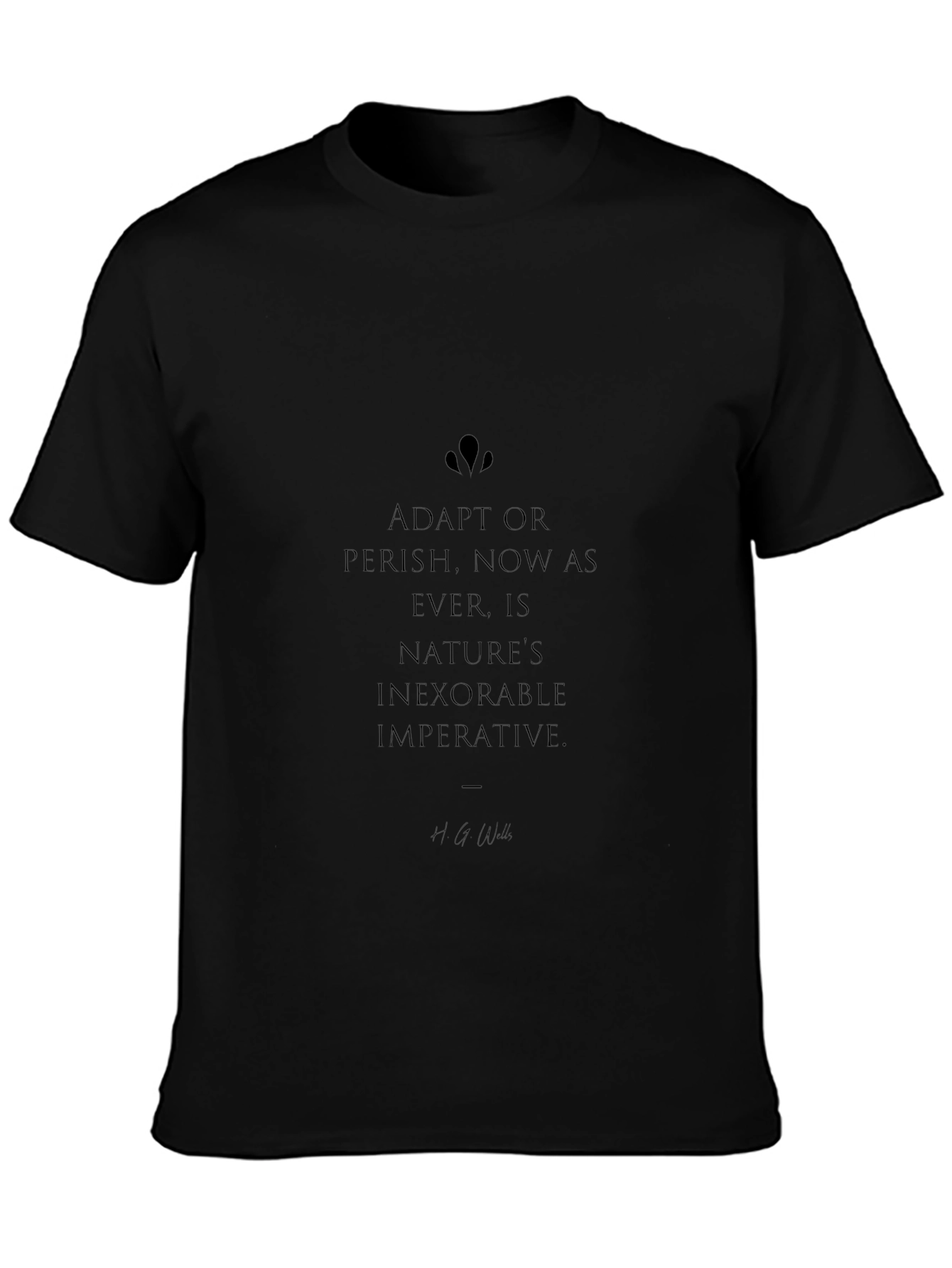 Adapt or Perish Black Graphic Tee