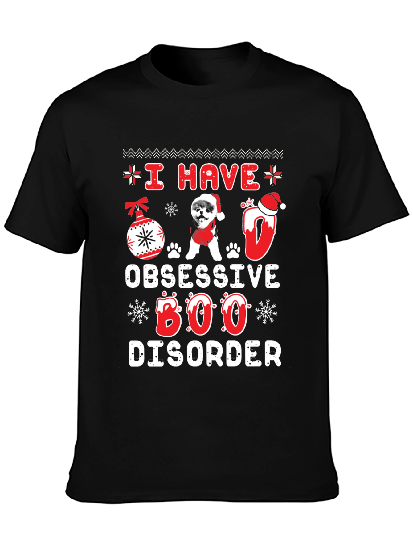 Obsessive BOO Disorder Dog Christmas T-Shirt