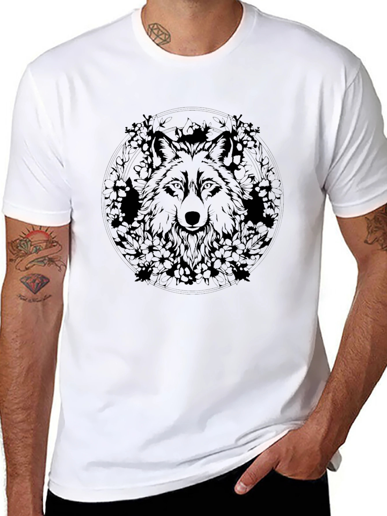 Black Wolf Graphic T-Shirt