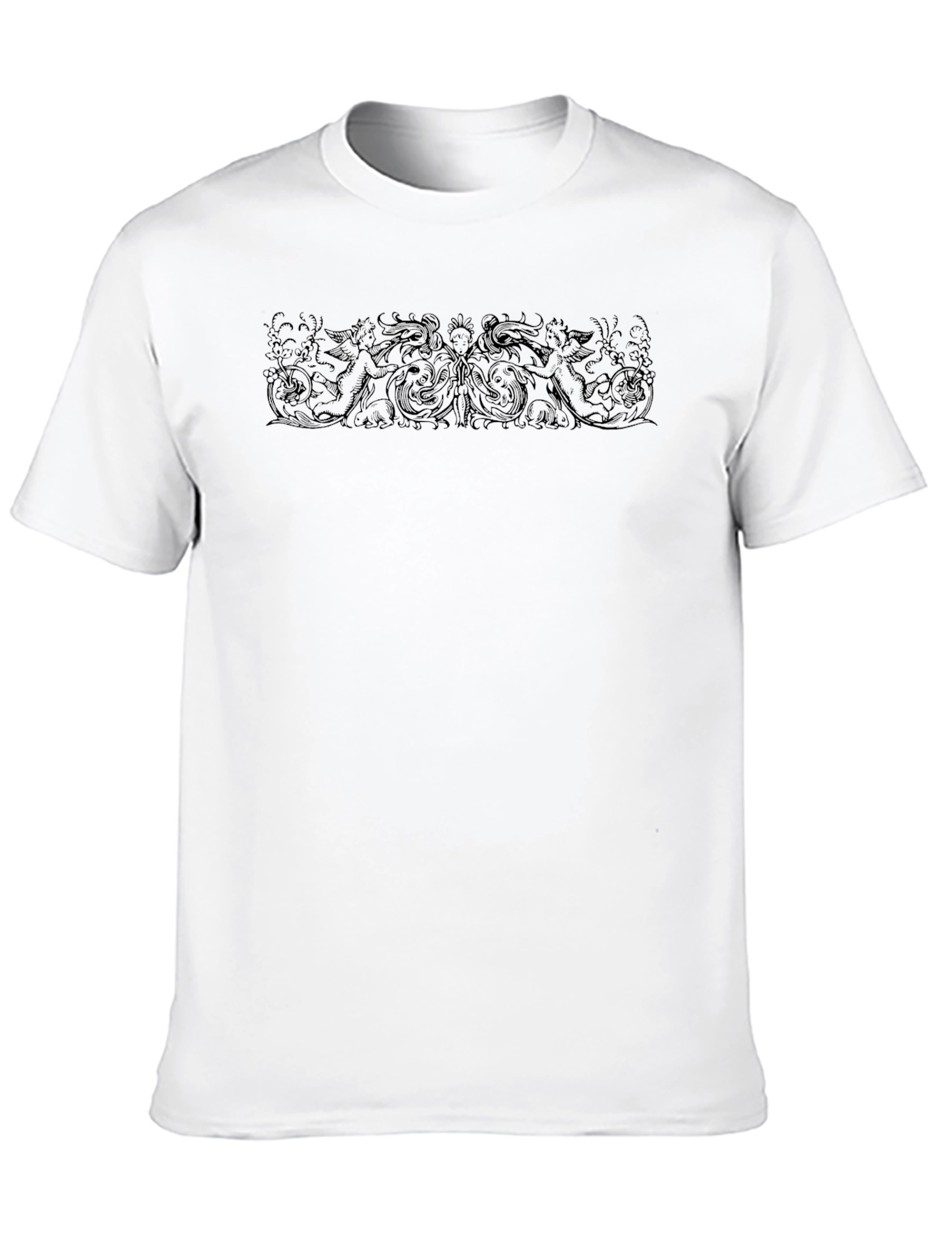 Mens Black Graphic Print T-Shirt