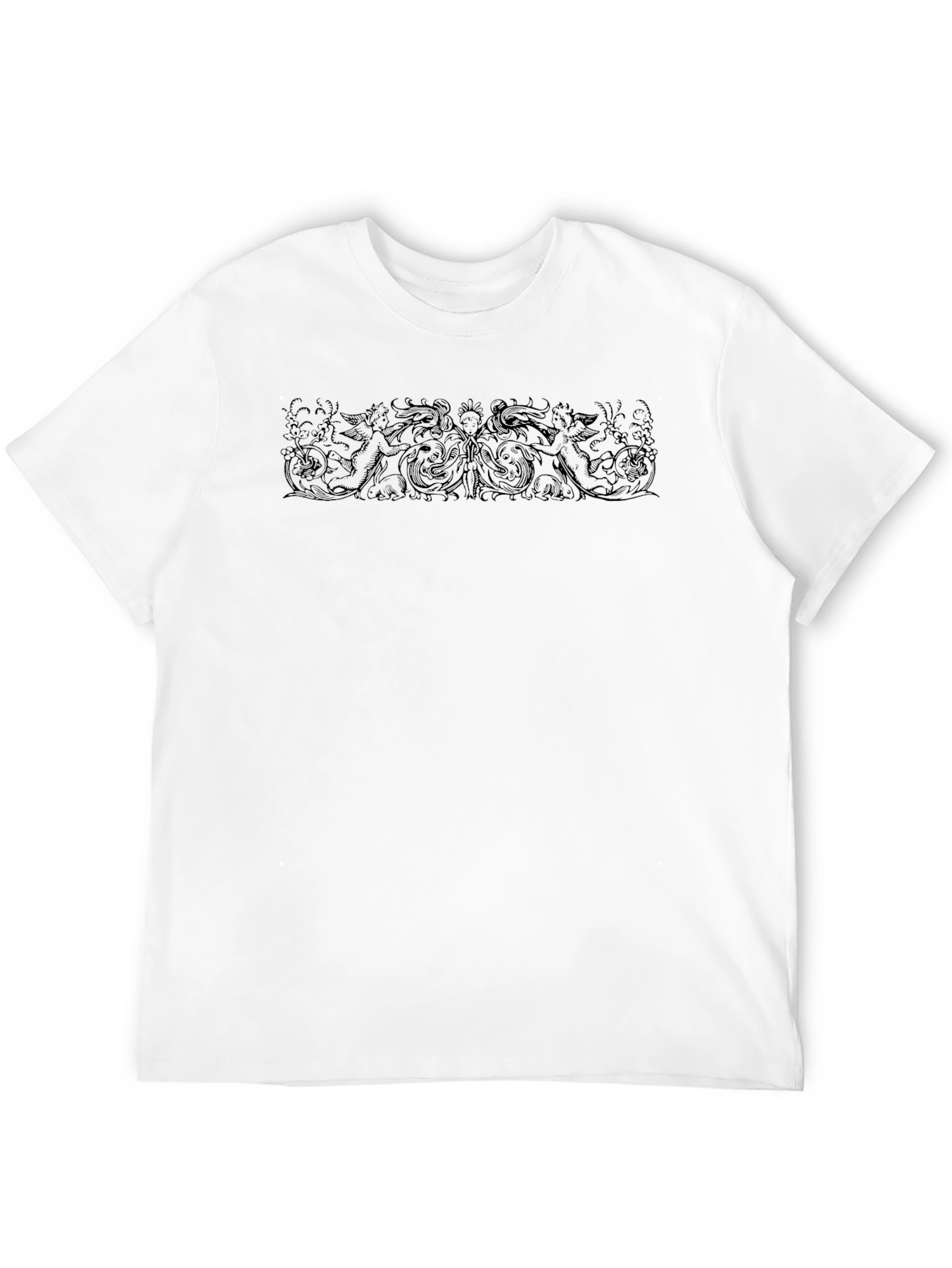 Mens Black Graphic Print T-Shirt
