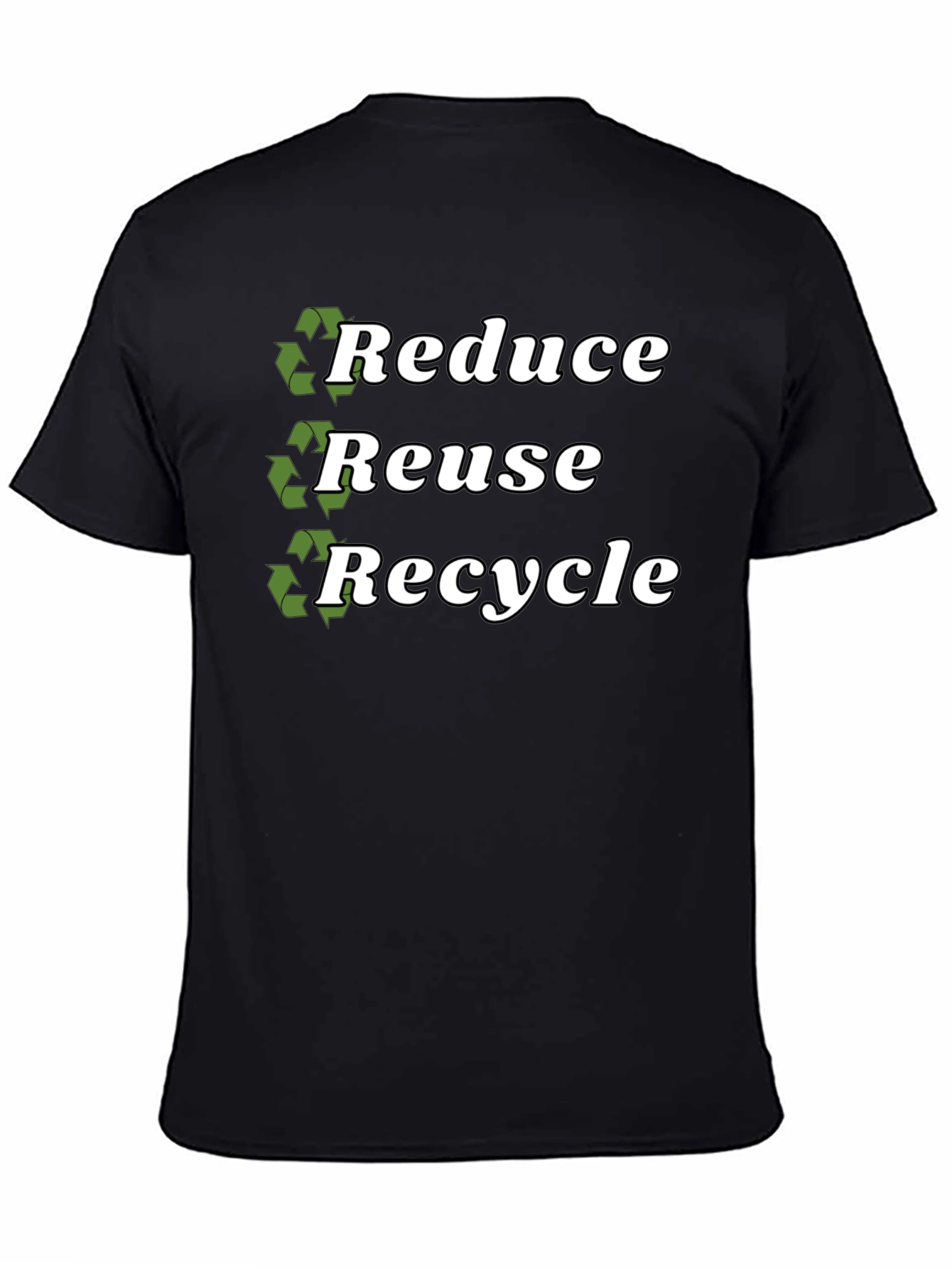 Eco-Friendly Reduce Reuse Recycle Graphic T-Shirt