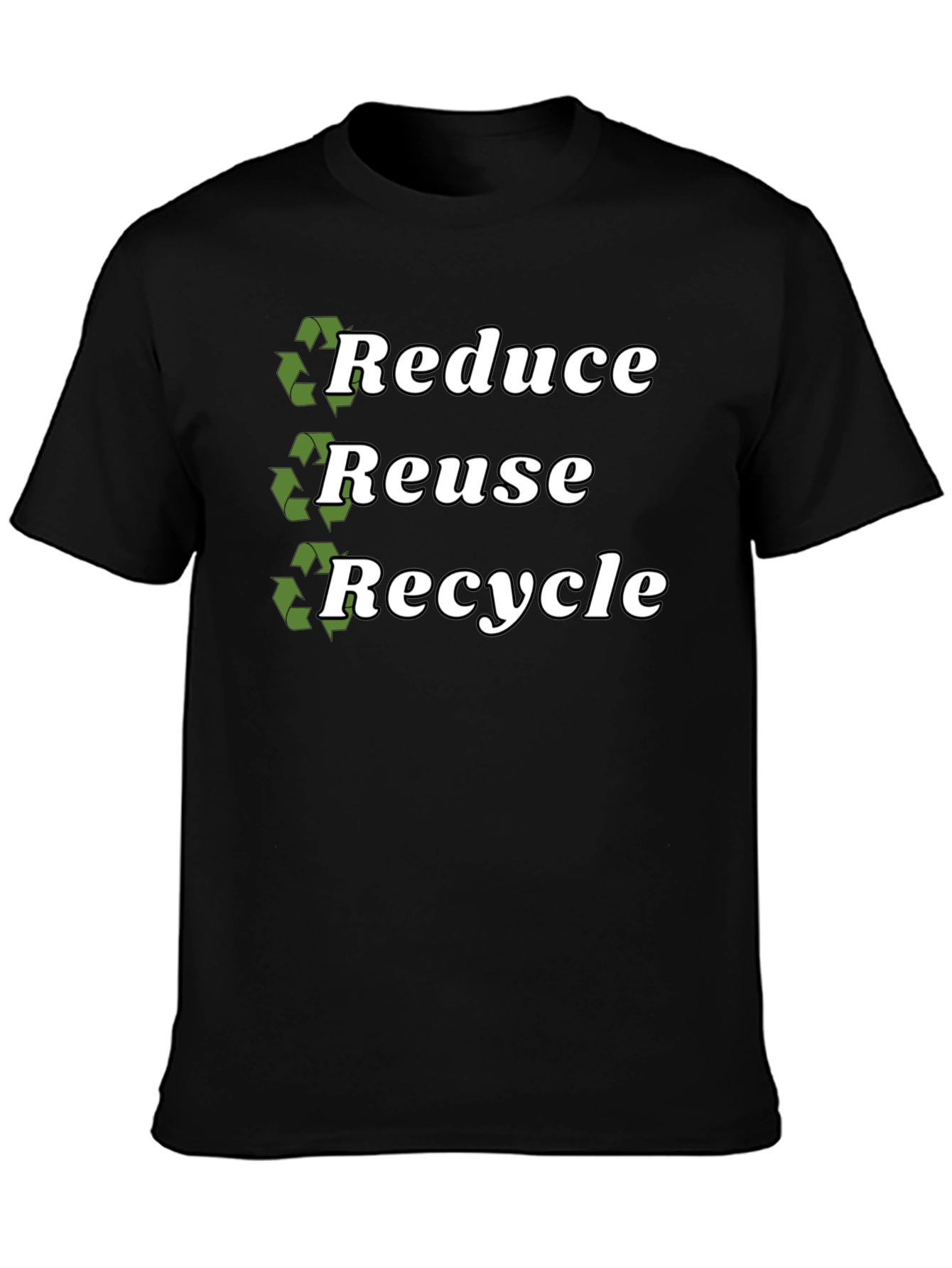 Eco-Friendly Reduce Reuse Recycle Graphic T-Shirt