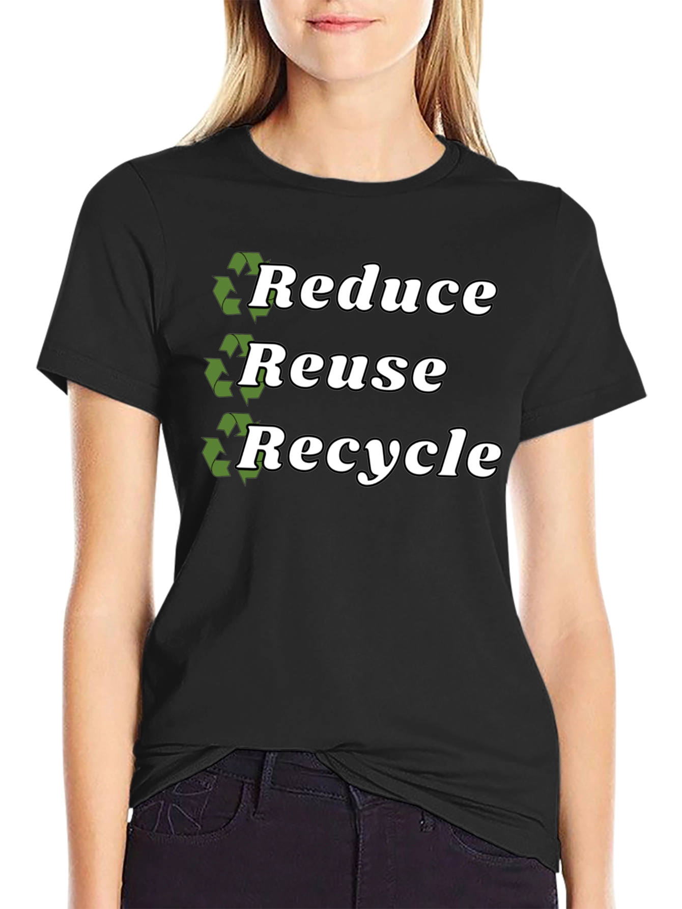 Eco-Friendly Reduce Reuse Recycle Graphic T-Shirt