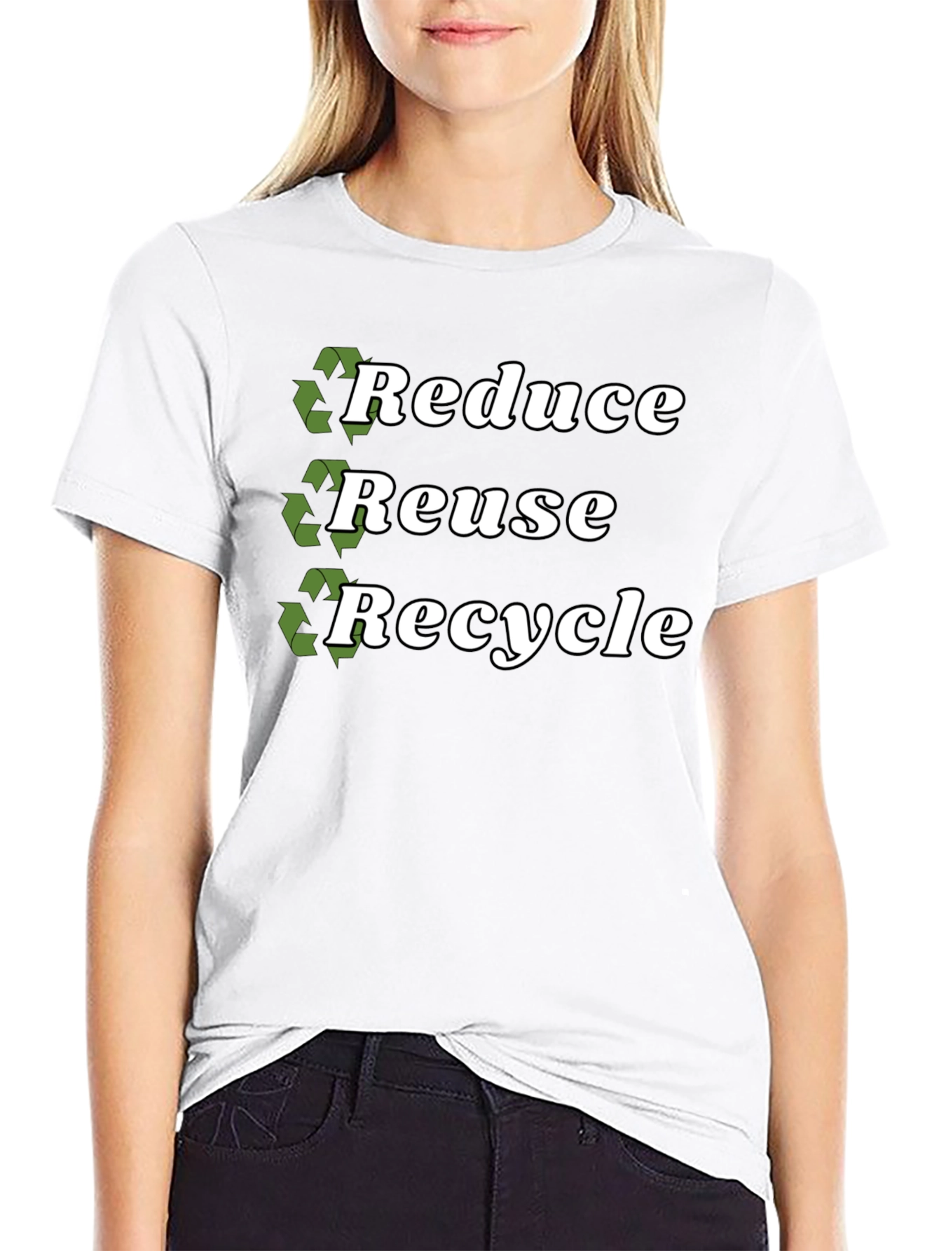 Eco-Friendly Reduce Reuse Recycle Graphic T-Shirt