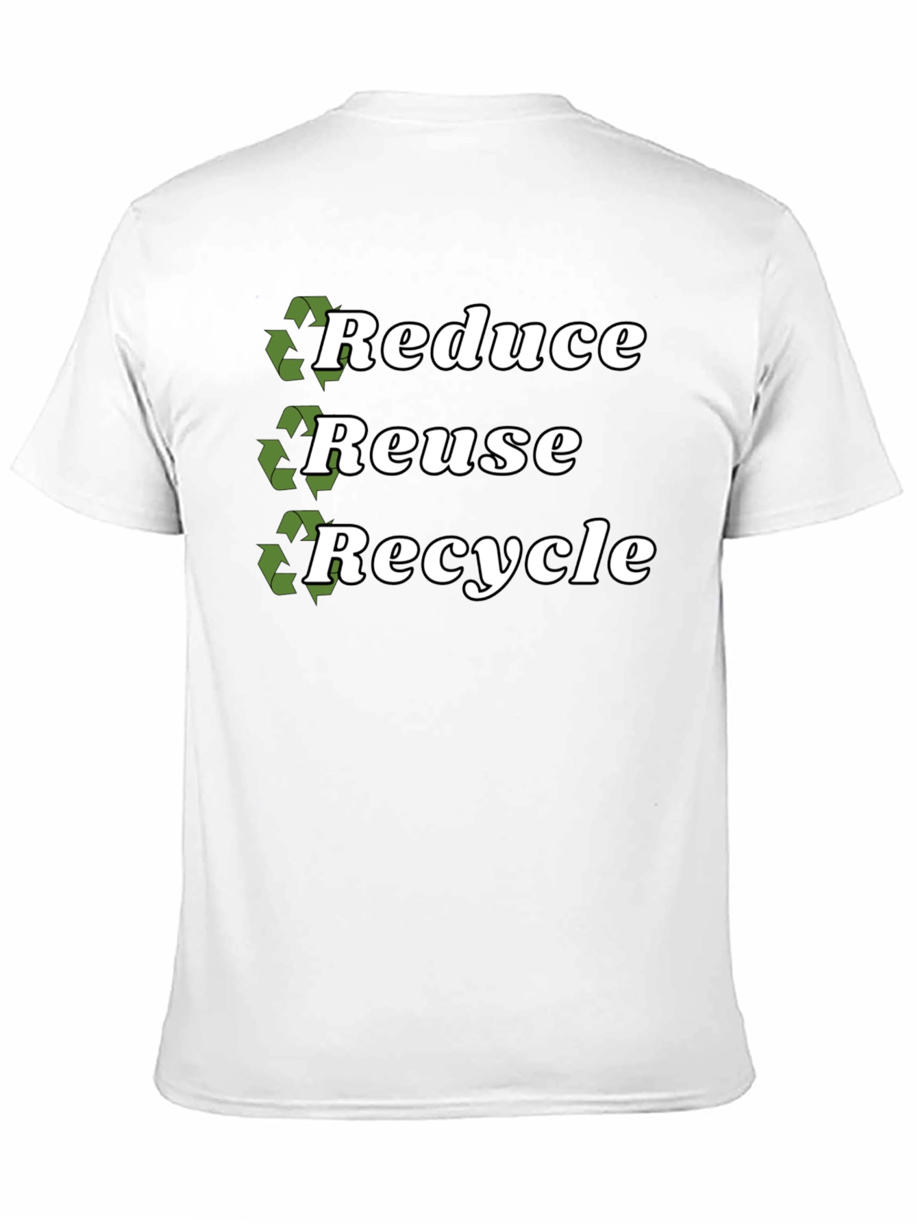 Eco-Friendly Reduce Reuse Recycle Graphic T-Shirt