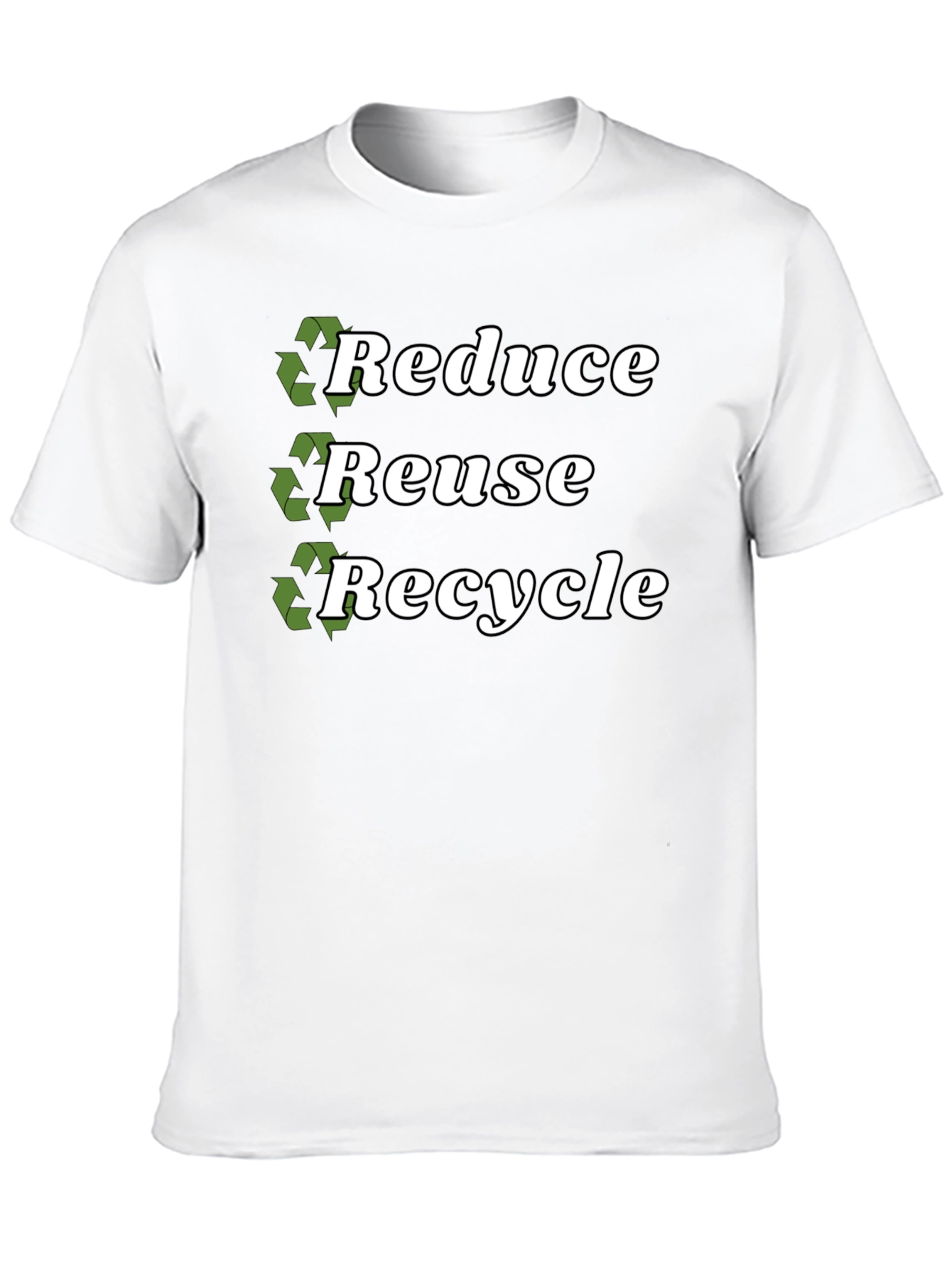 Eco-Friendly Reduce Reuse Recycle Graphic T-Shirt
