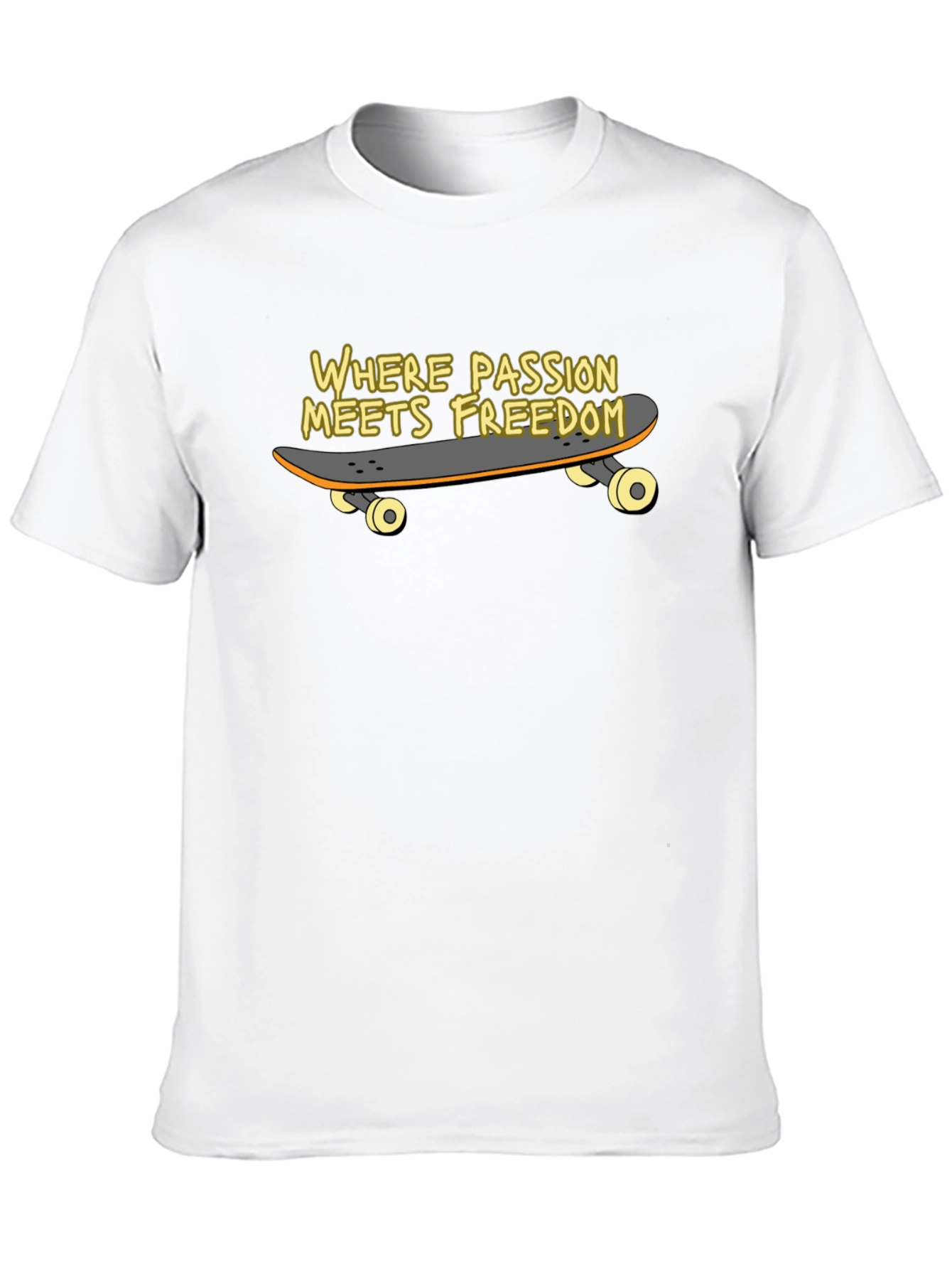 Skateboard Passion Meets Freedom Graphic T-Shirt