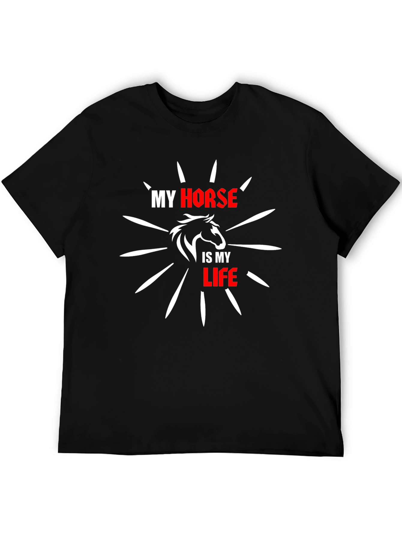 My Horse is My Life Black T-Shirt