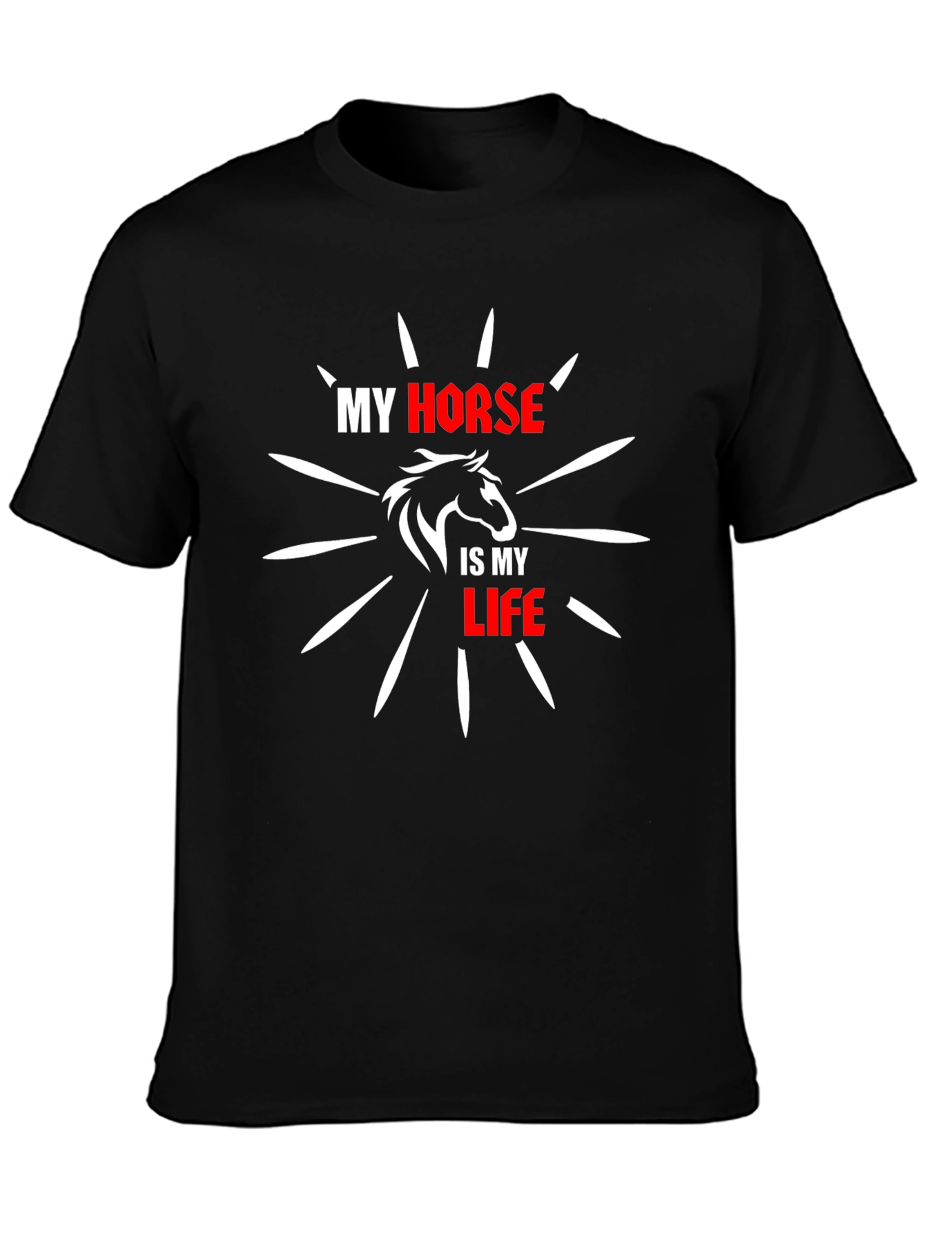 My Horse is My Life Black T-Shirt