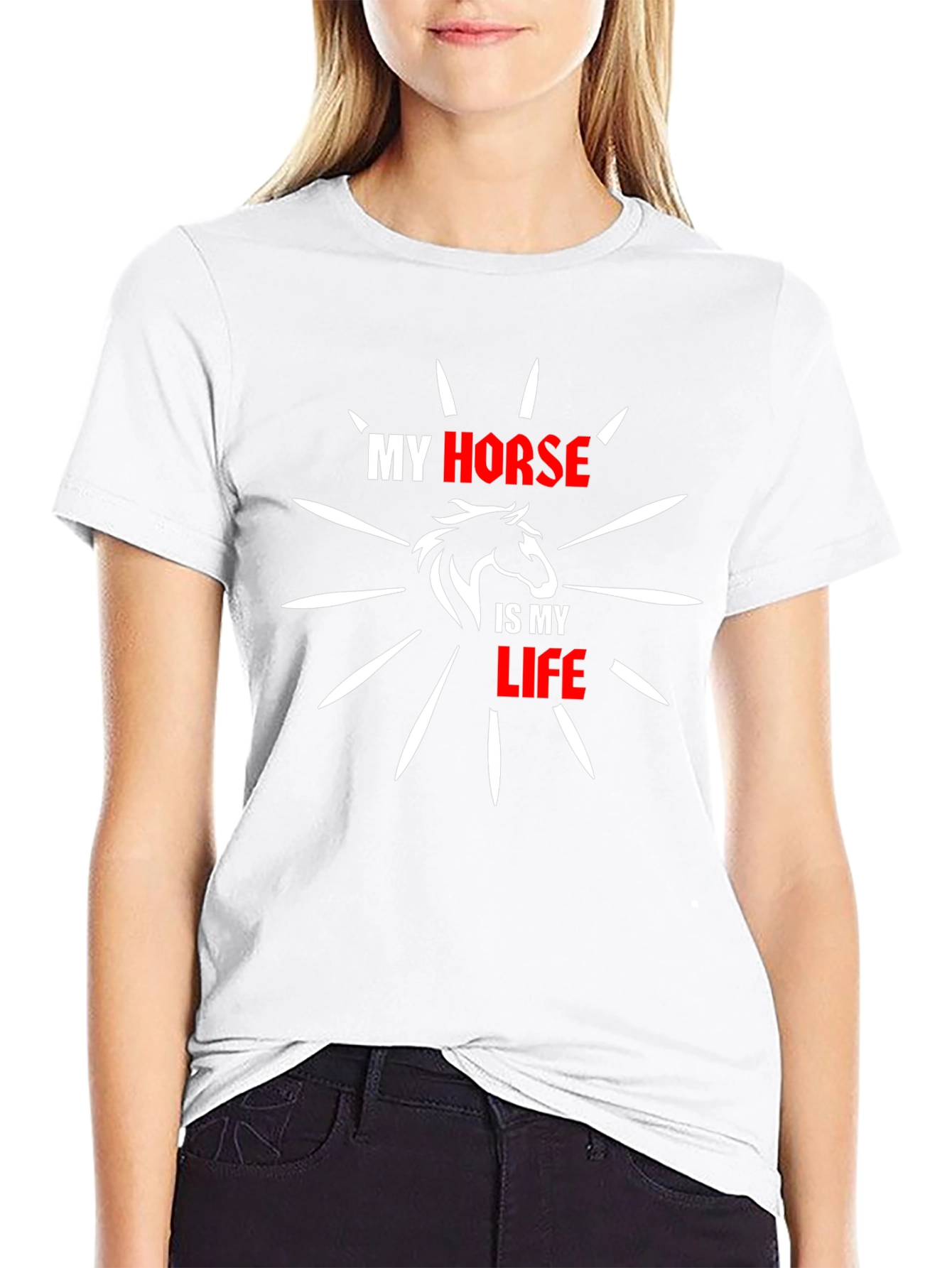 My Horse is My Life Black T-Shirt