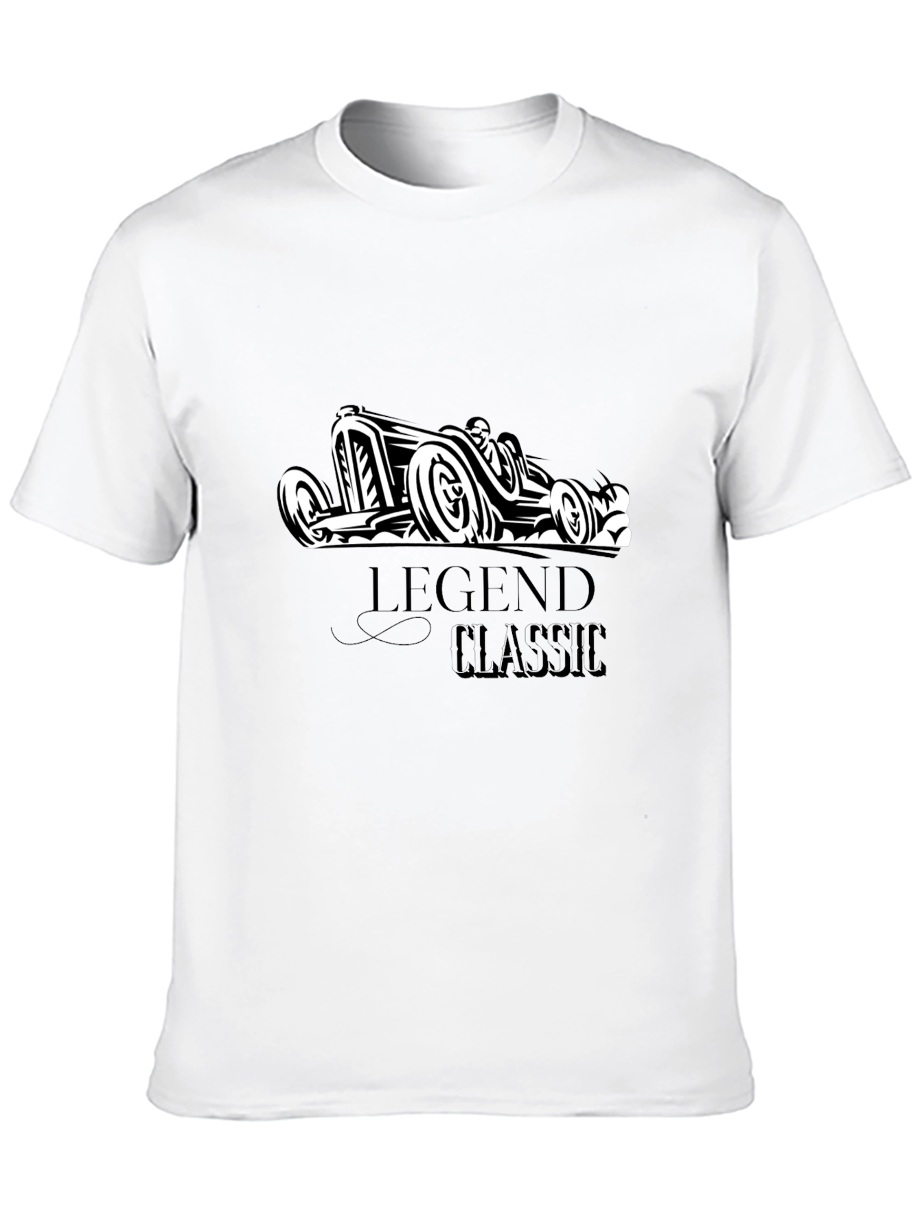 Legend Classic Car Graphic Tee - Stylish Black T-Shirt
