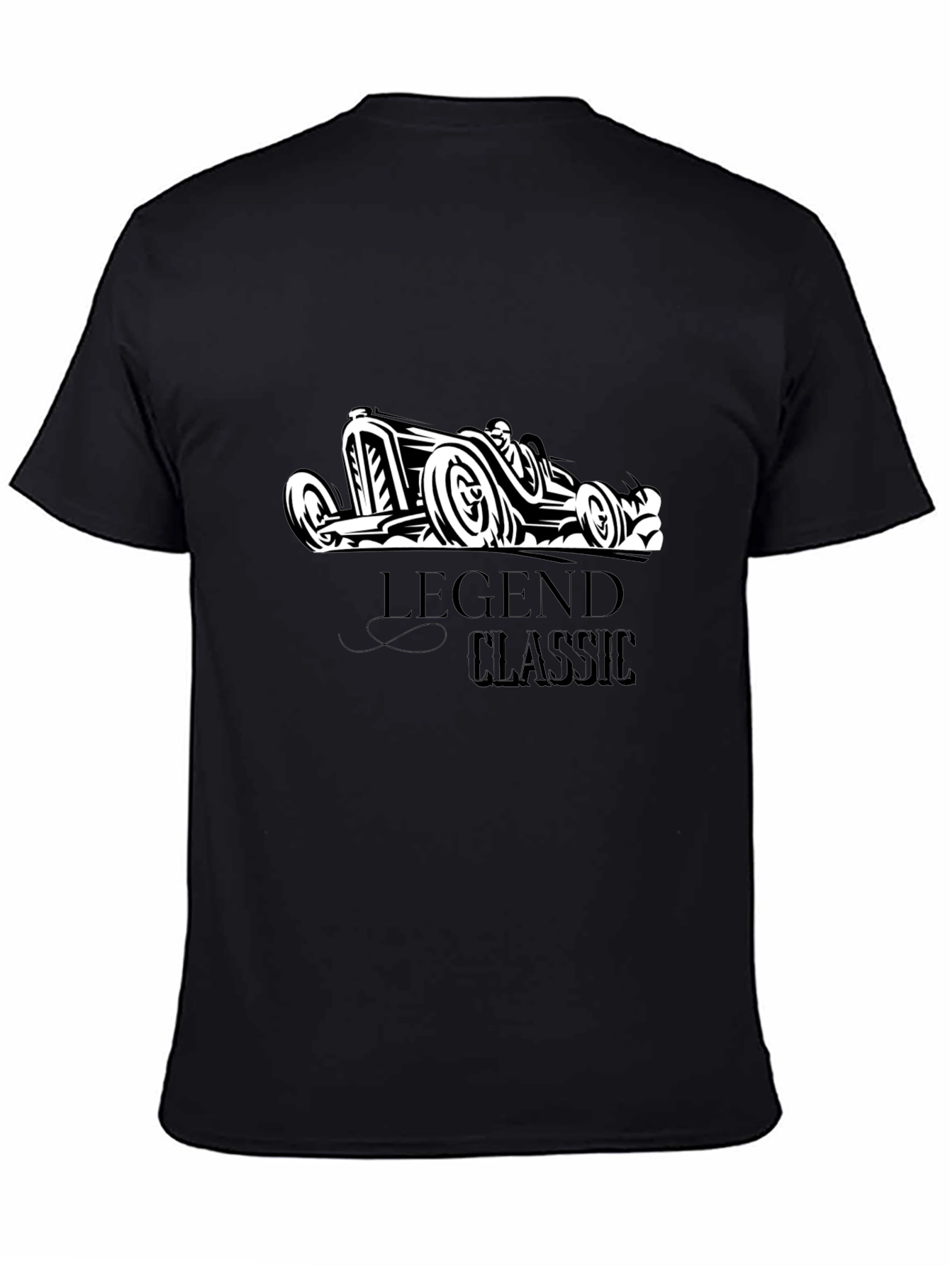 Legend Classic Car Graphic Tee - Stylish Black T-Shirt