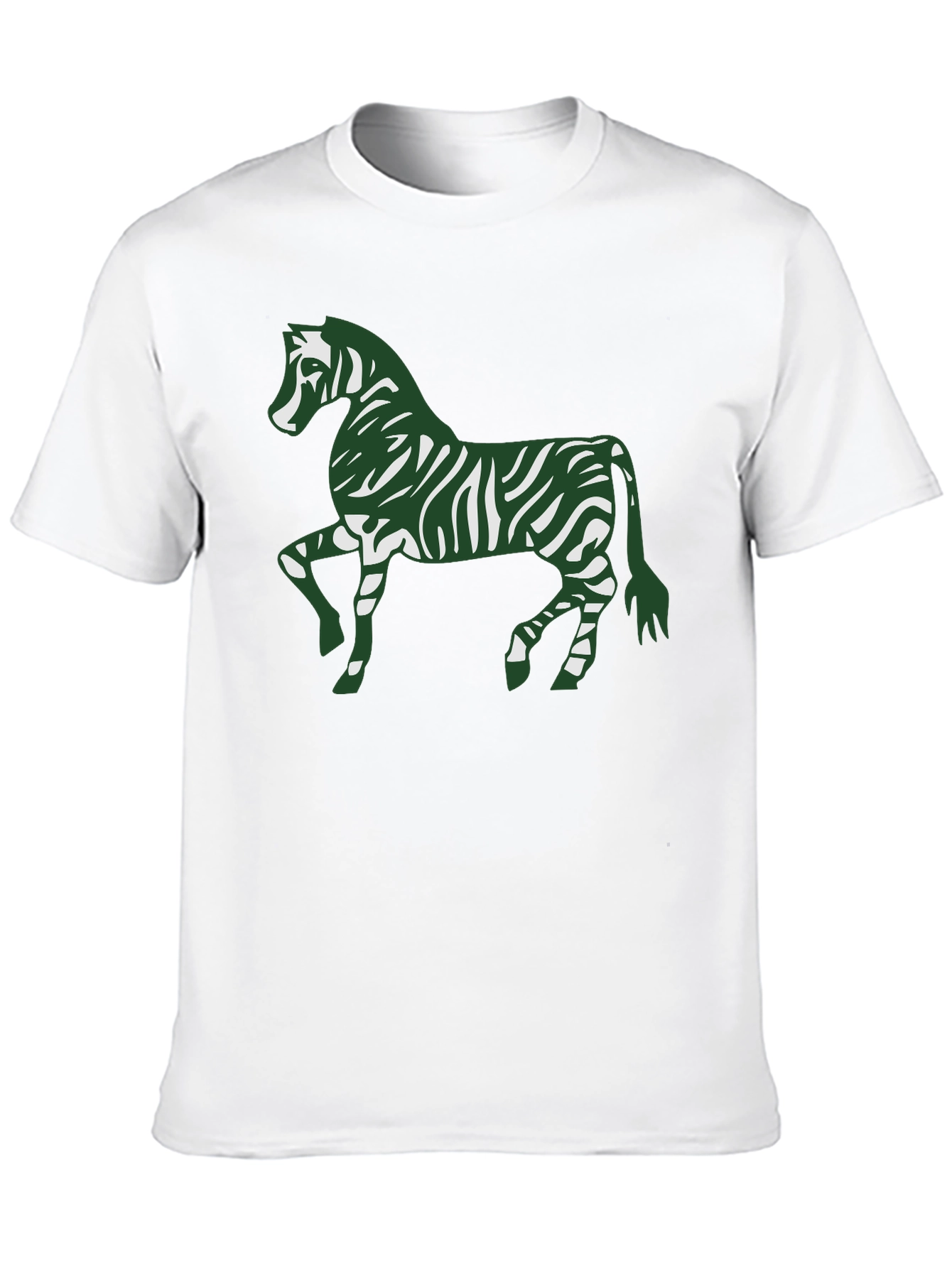 Zebra Print Tee - Stylish Mens Black Cotton T-Shirt