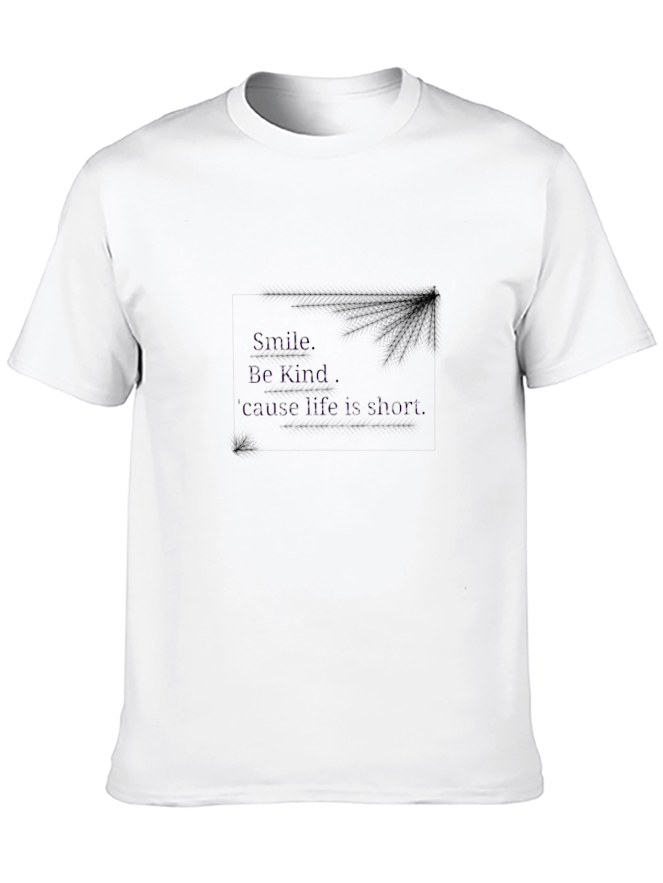 Smile Be Kind Short Life Black Tee