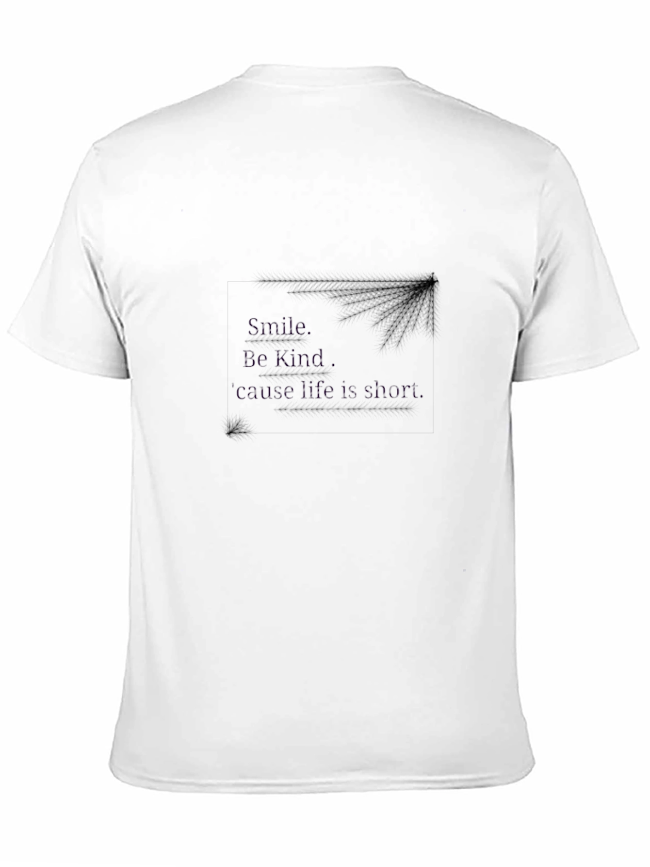Smile Be Kind Short Life Black Tee