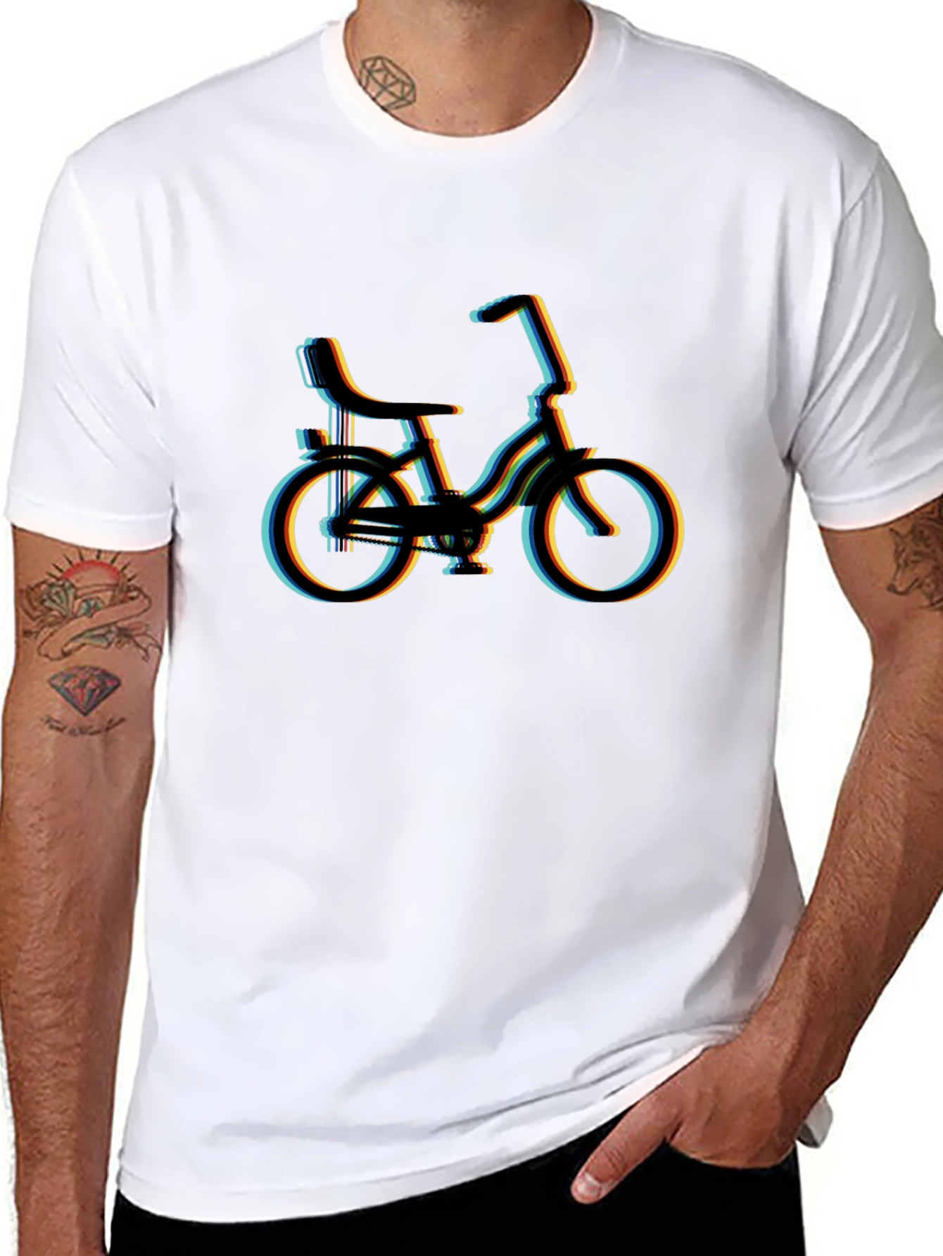 Retro Bicycle Black T-Shirt