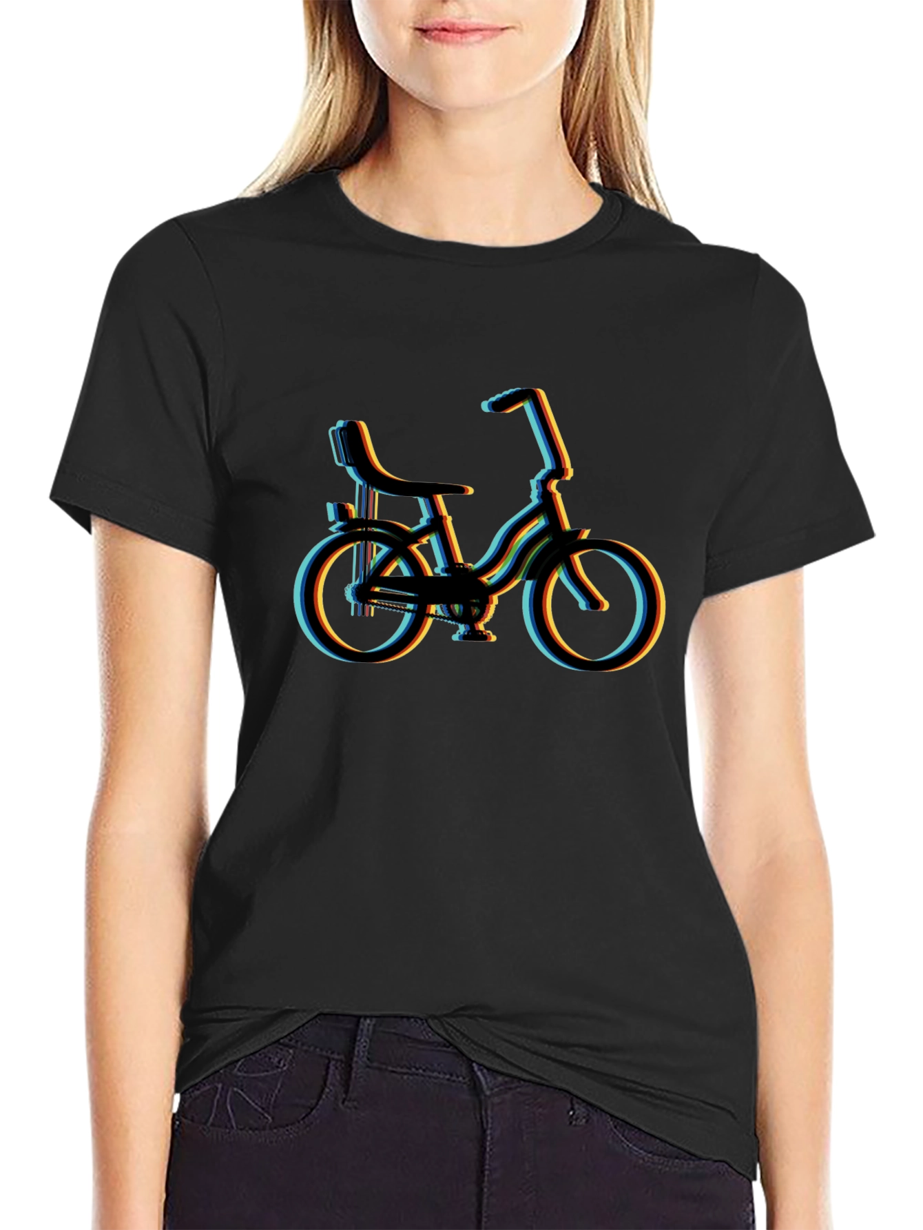 Retro Bicycle Black T-Shirt