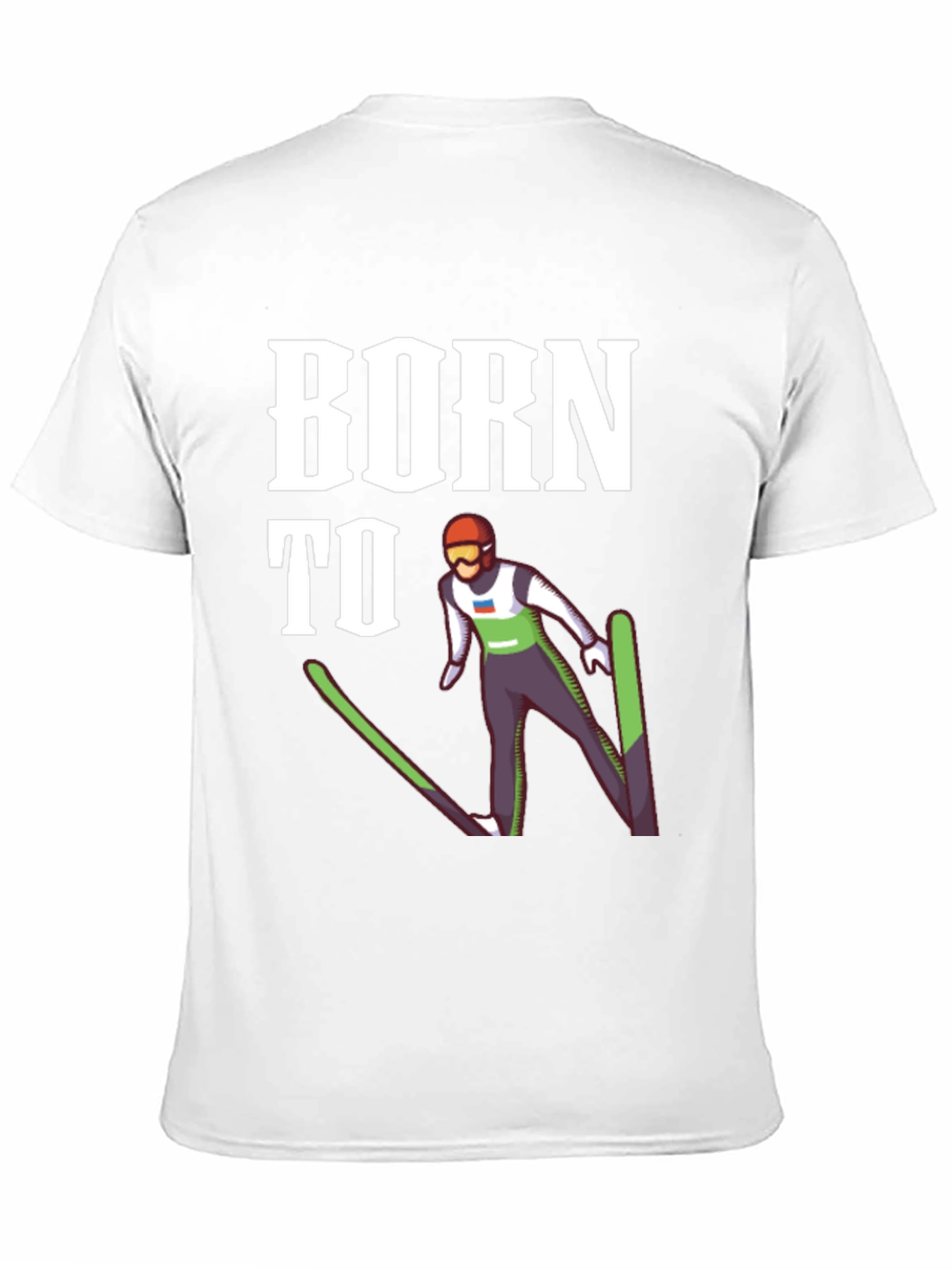 Born to Ski Jumper Black T-Shirt