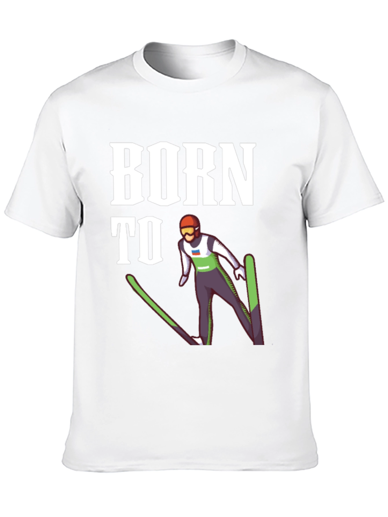 Born to Ski Jumper Black T-Shirt