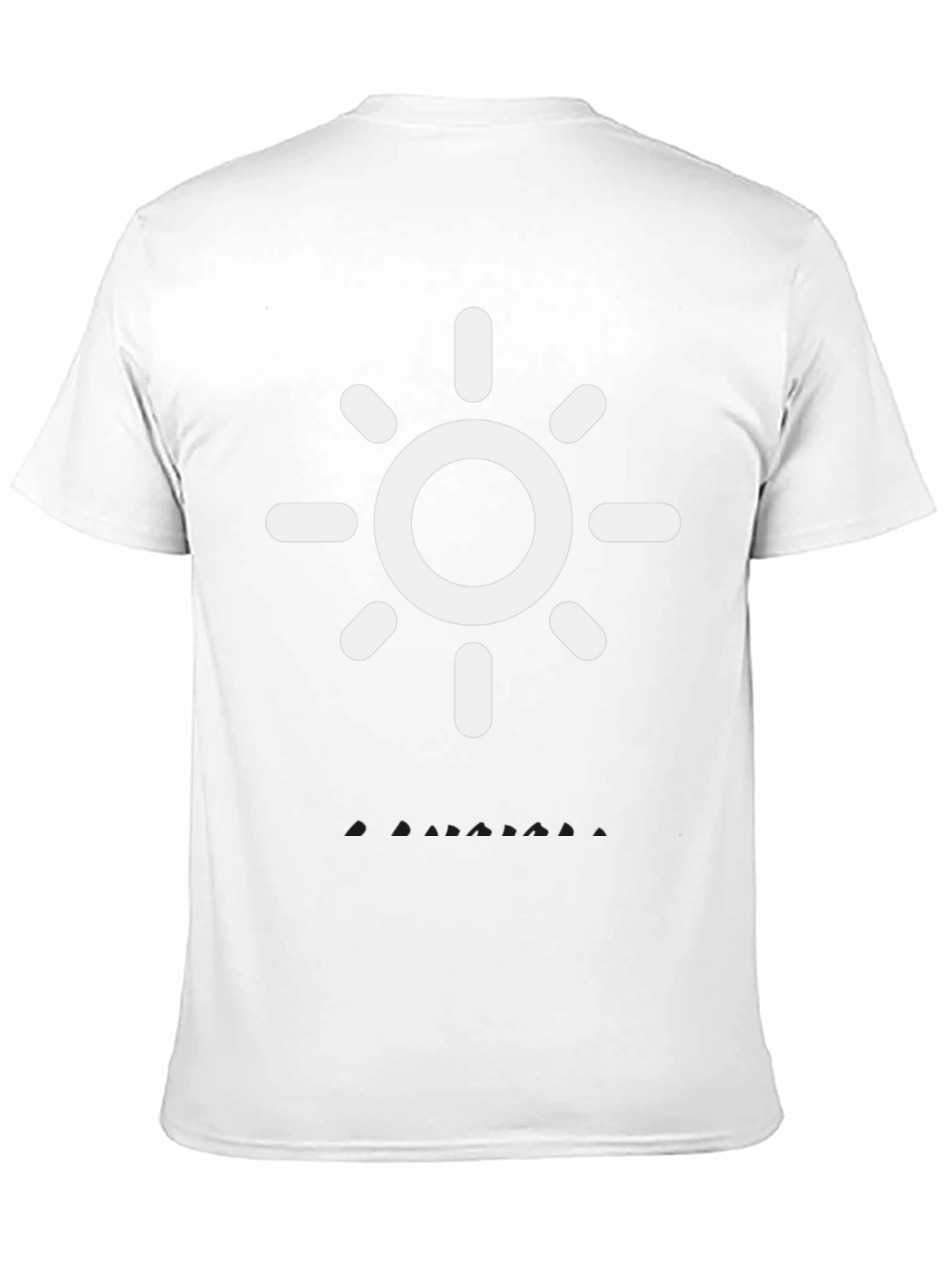 Sunburst Graphic T-Shirt - Black Cotton Blend Casual Tee