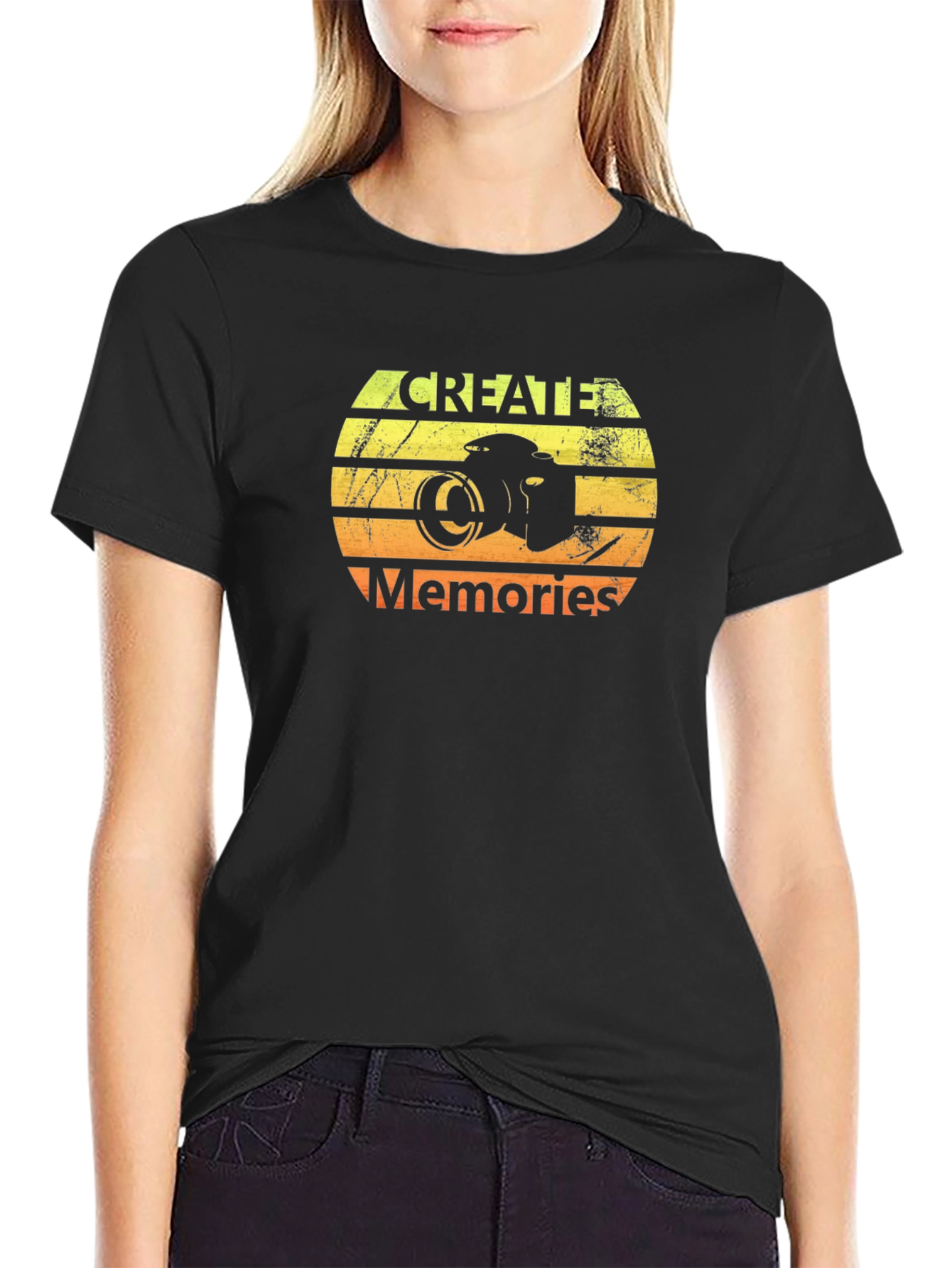 Create Memories Retro Camera Graphic Tee