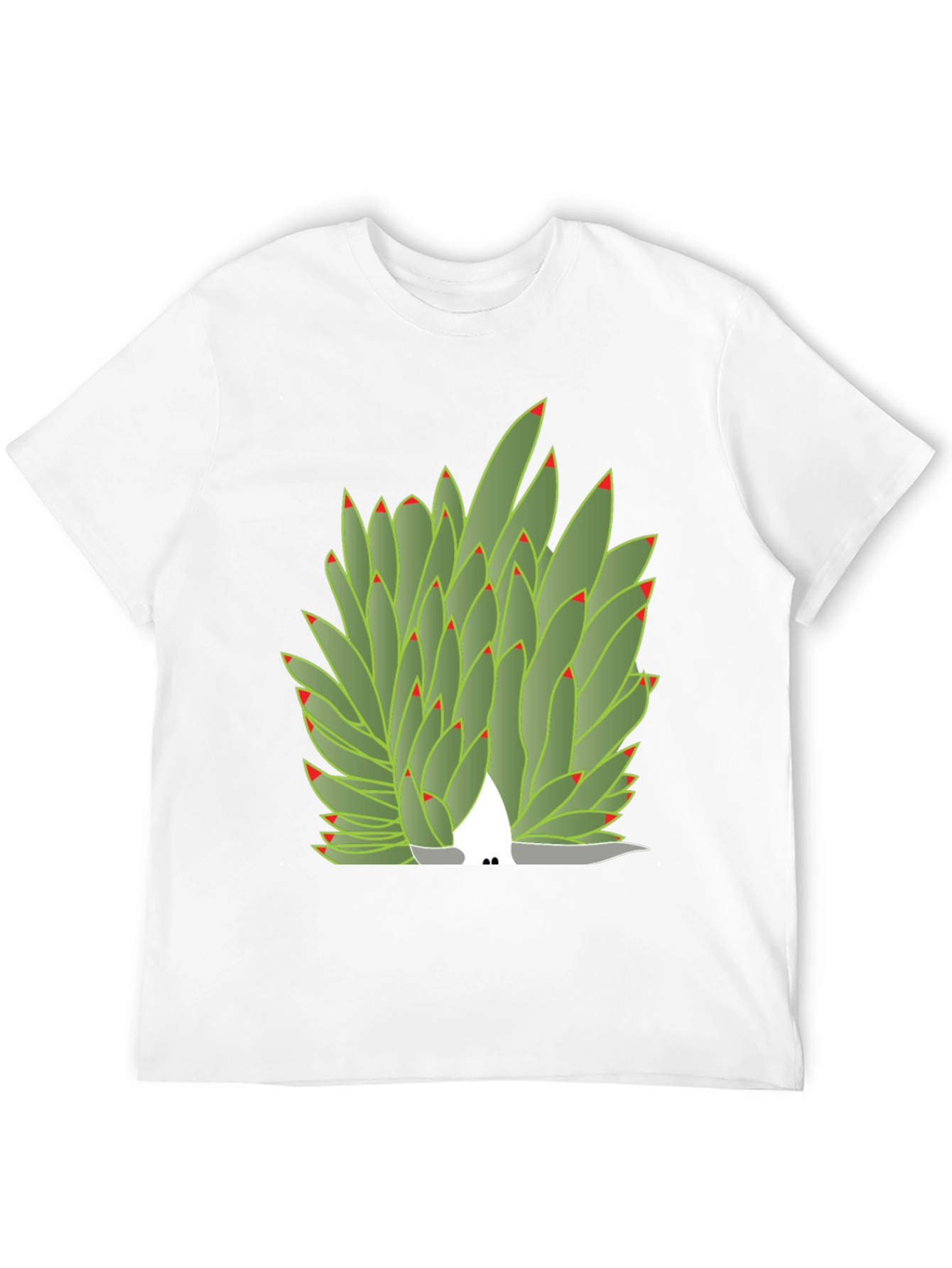 Succulent Plant Graphic Tee - Black Cotton Blend