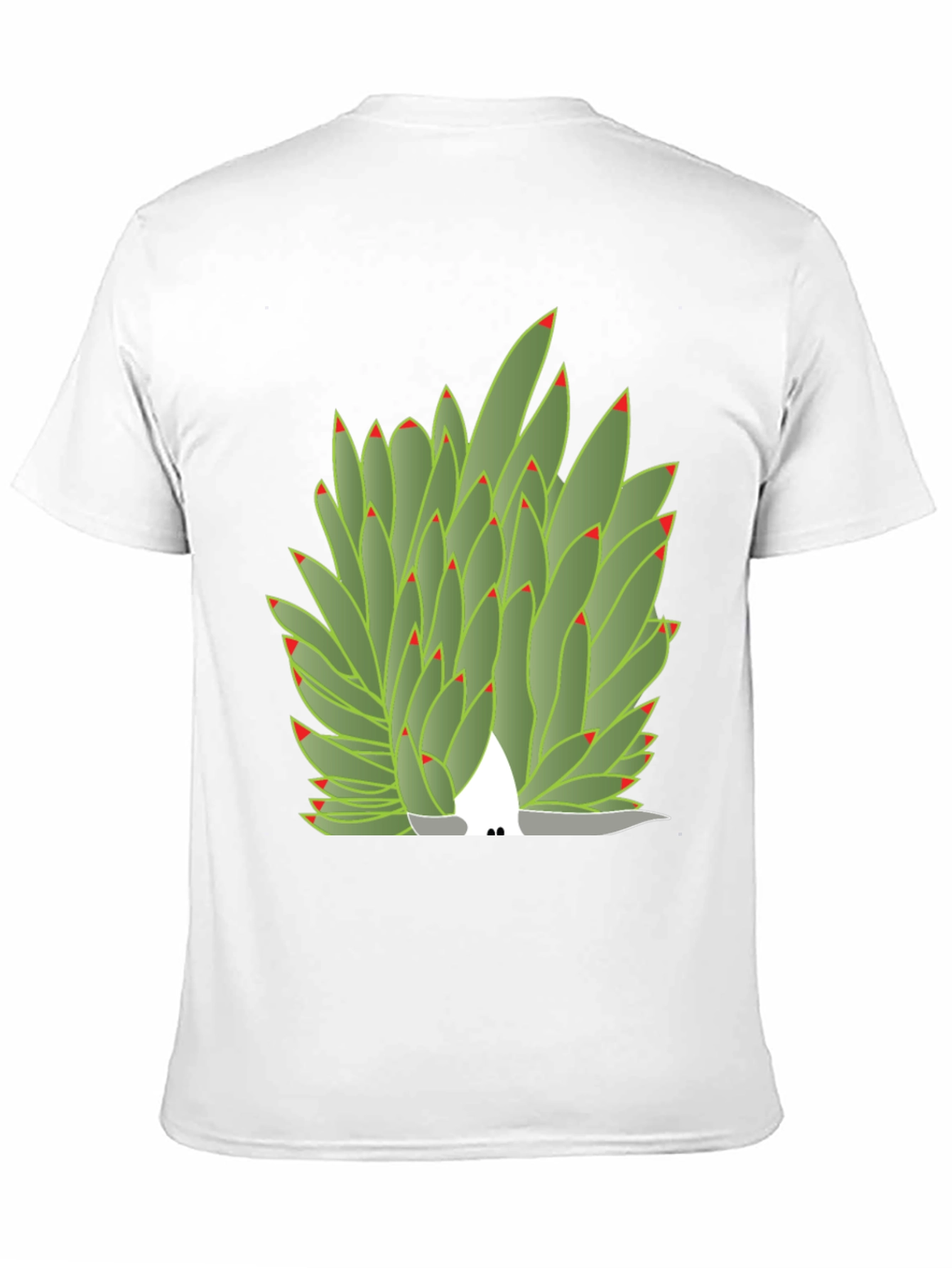 Succulent Plant Graphic Tee - Black Cotton Blend