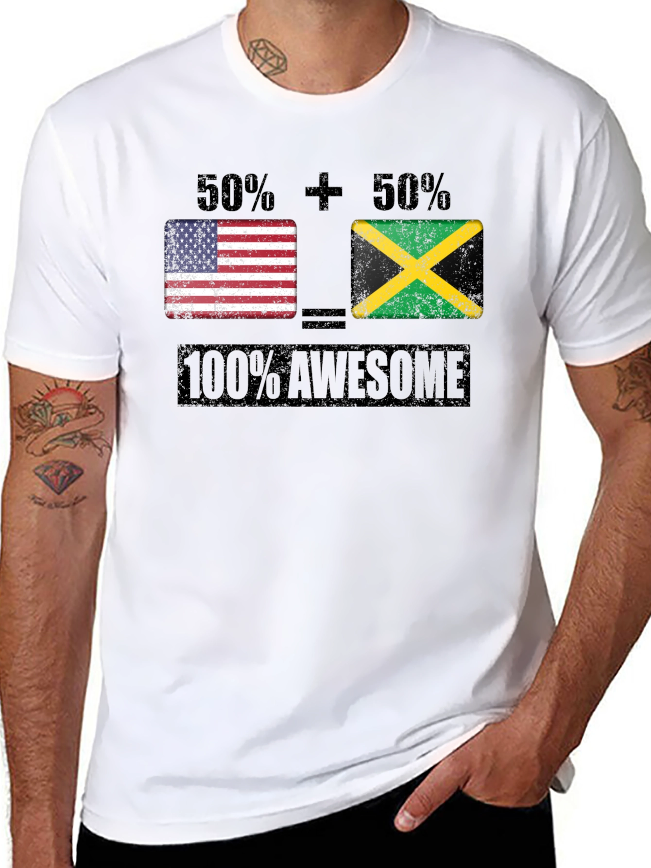 Jamaican American Pride Graphic T-Shirt