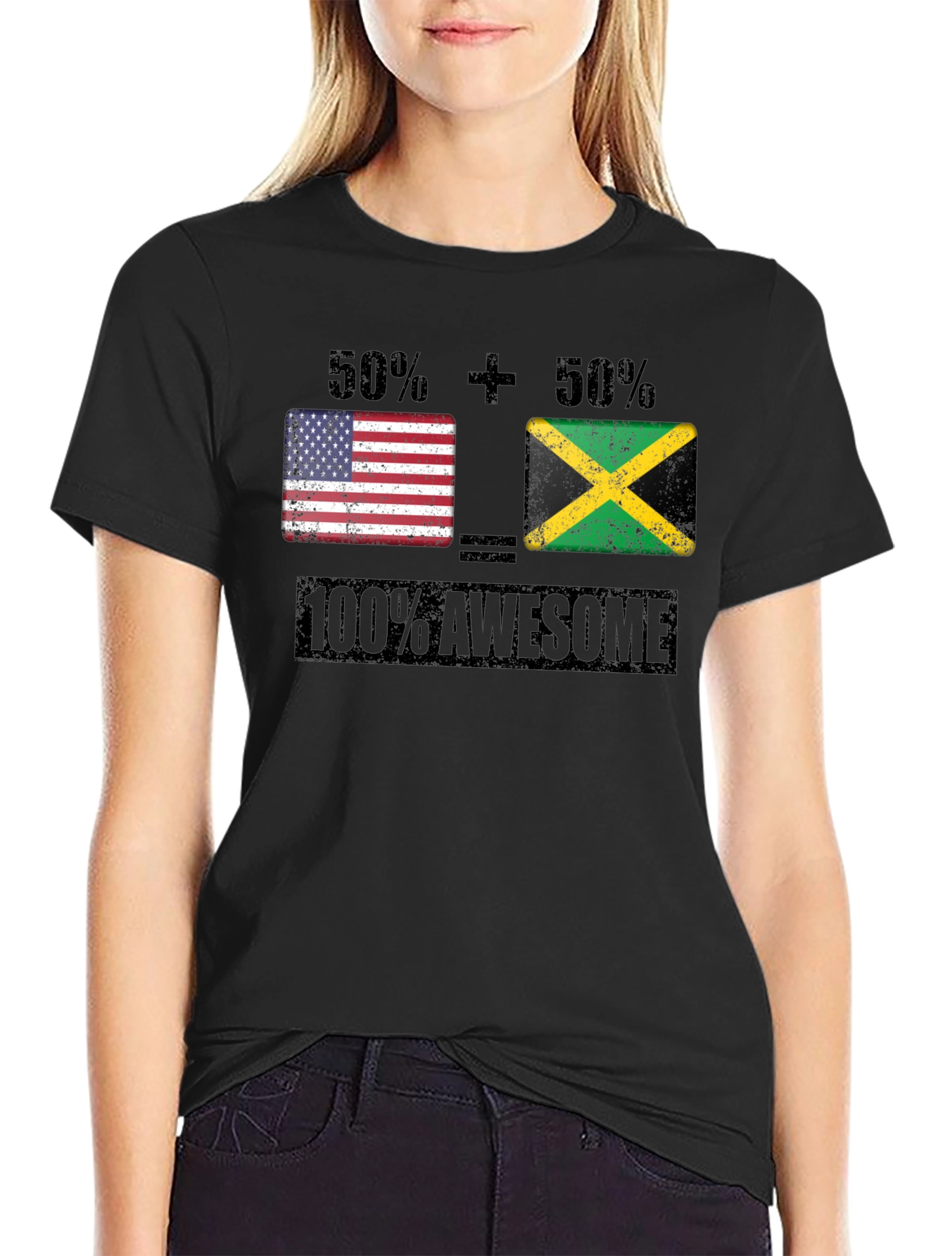 Jamaican American Pride Graphic T-Shirt