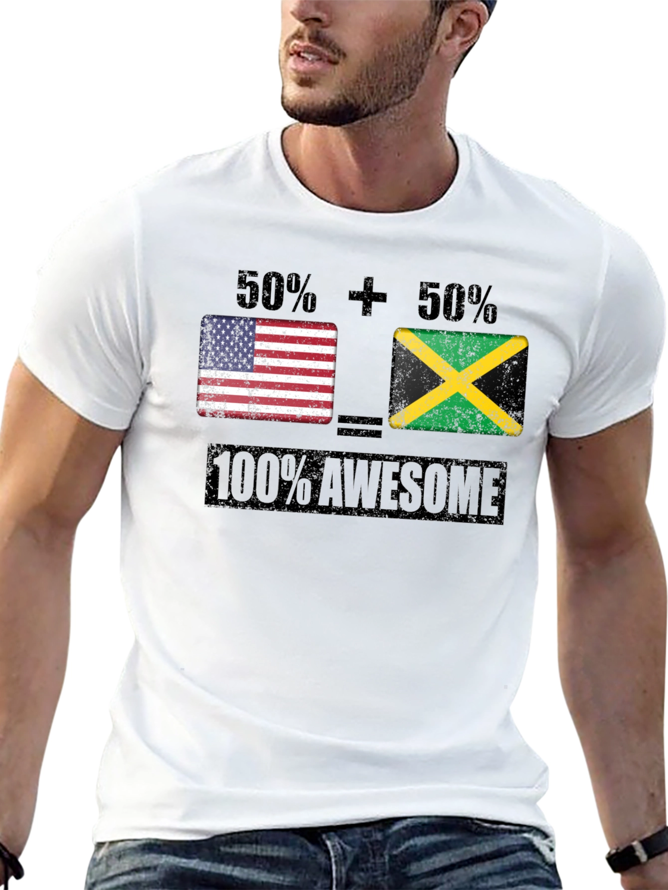 Jamaican American Pride Graphic T-Shirt