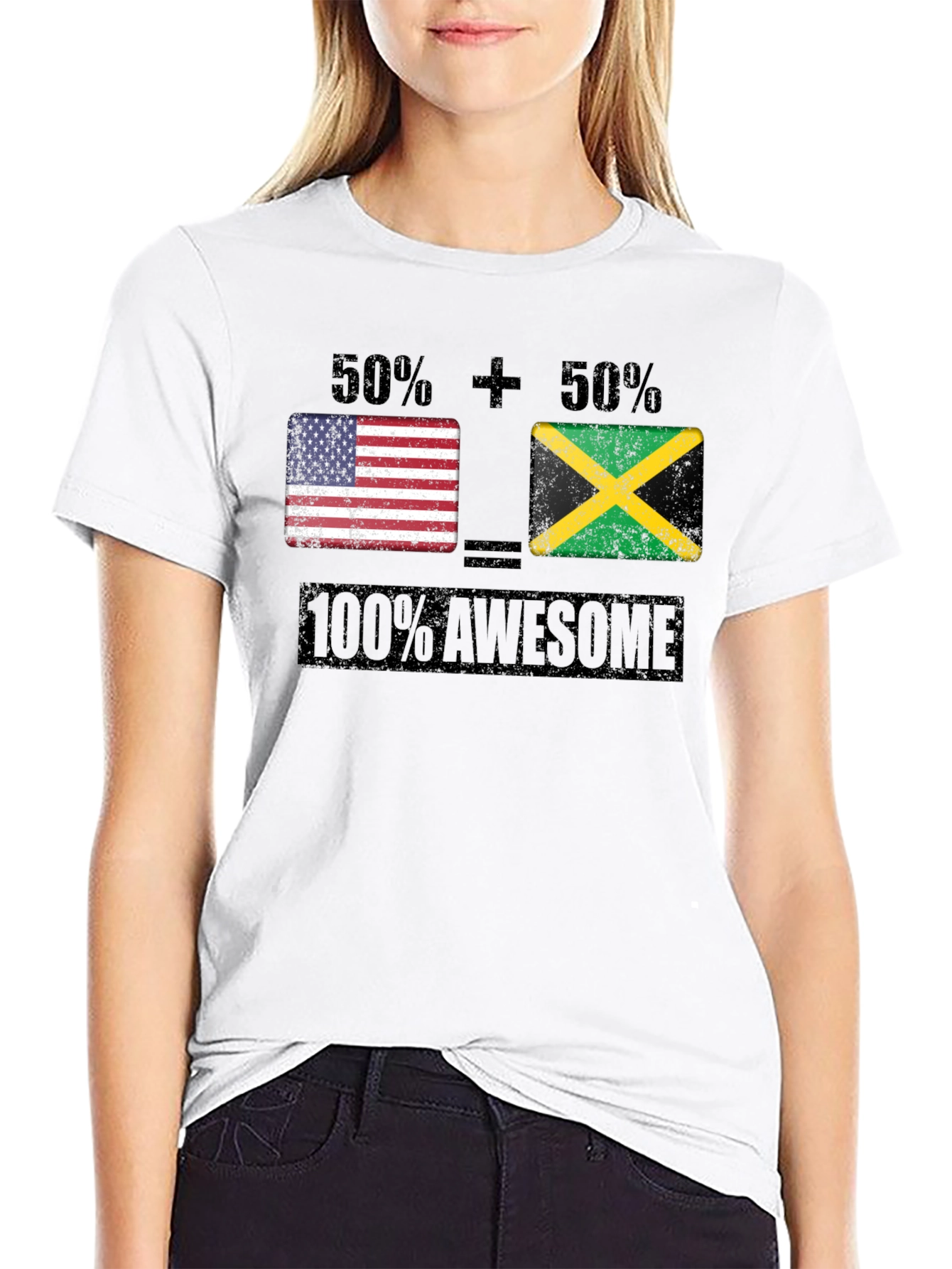 Jamaican American Pride Graphic T-Shirt