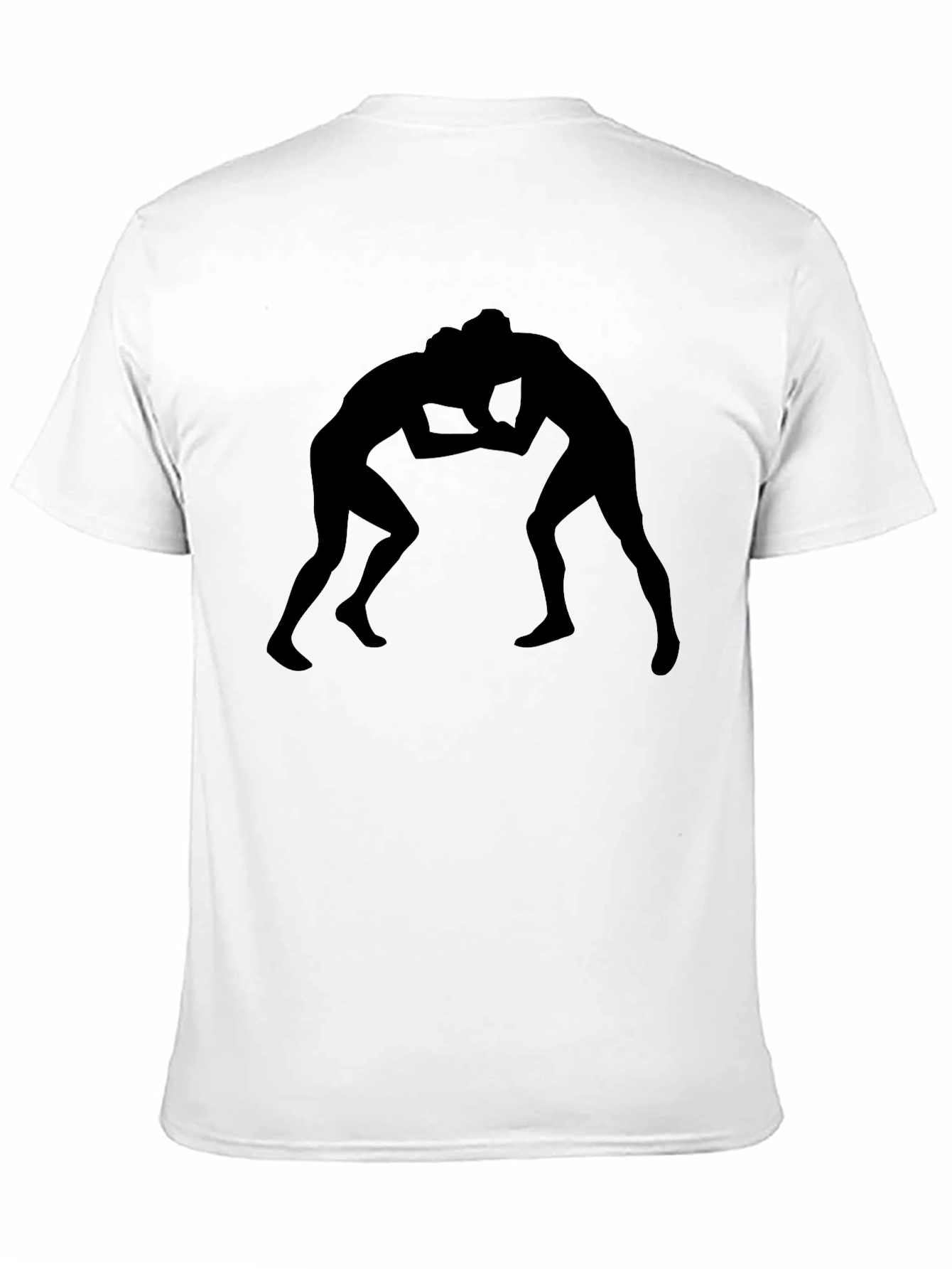 Wrestling Silhouette Graphic Tee - Black