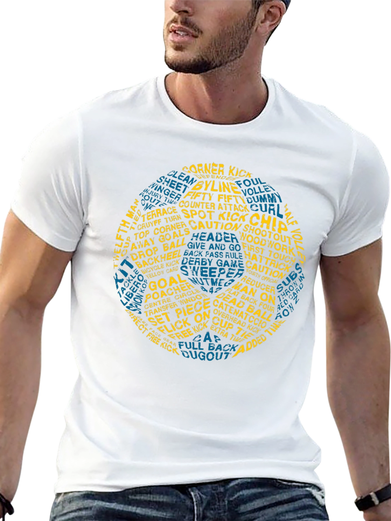 Soccer Word Art T-Shirt - Novelty Graphic Tee