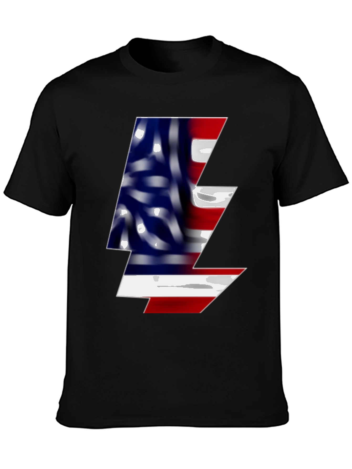 American Flag Lightning Bolt Graphic Tee