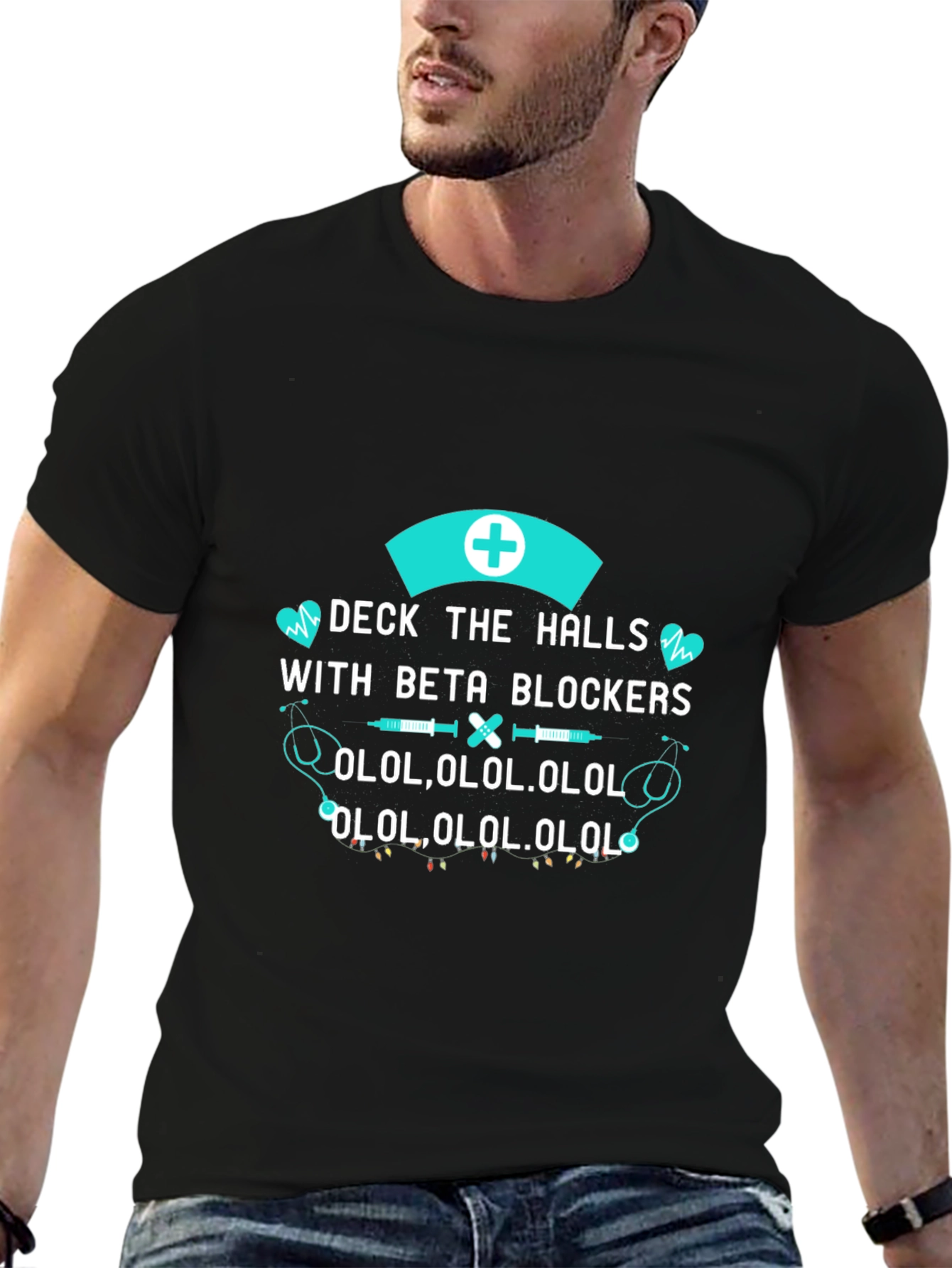 Deck the Halls Beta Blockers Nurse T-Shirt