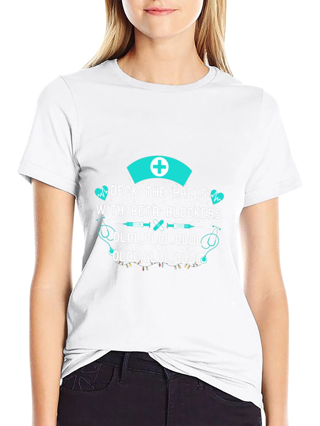 Deck the Halls Beta Blockers Nurse T-Shirt