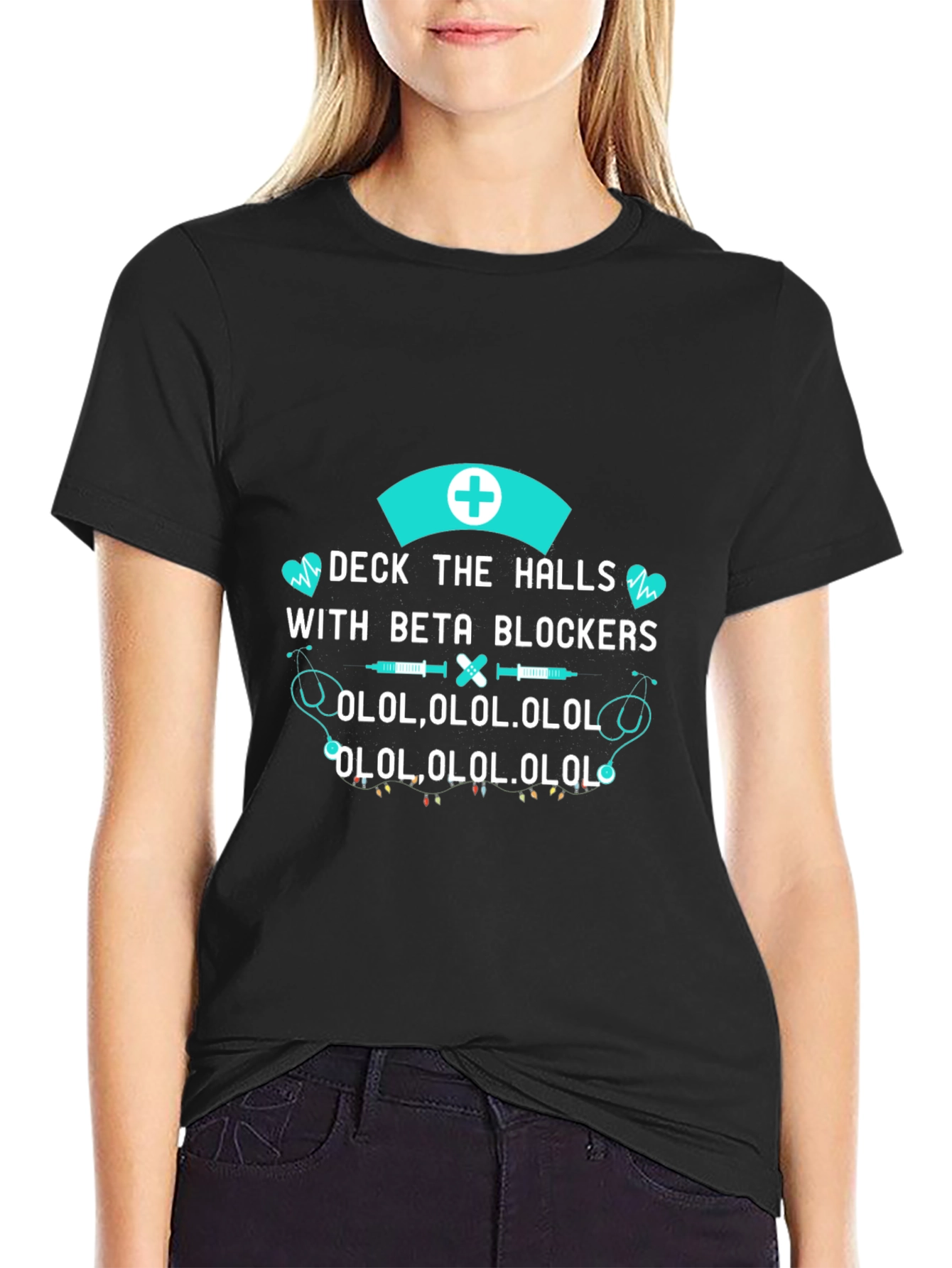Deck the Halls Beta Blockers Nurse T-Shirt