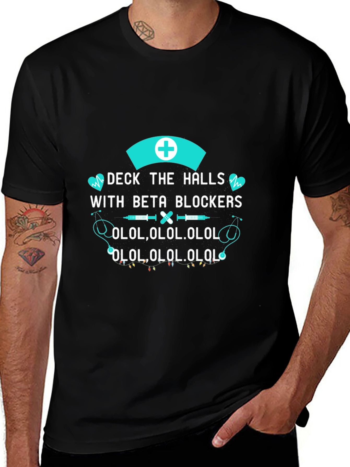 Deck the Halls Beta Blockers Nurse T-Shirt
