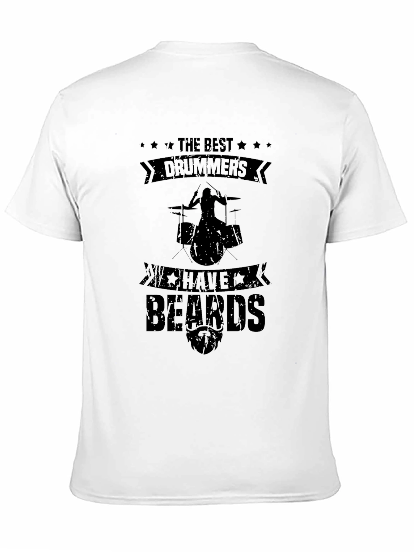 The Best Drummers Have Beards Black Graphic Tee