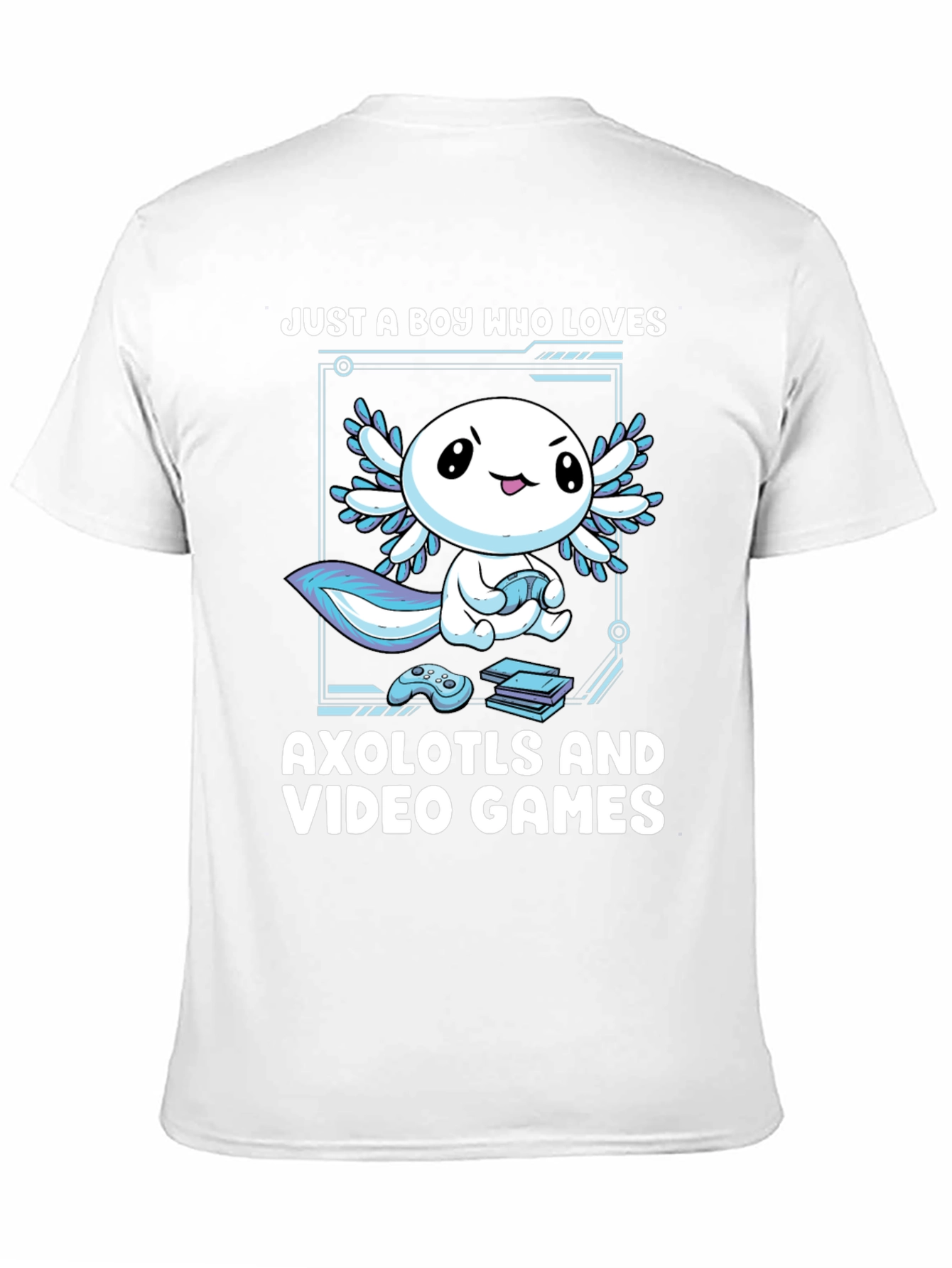 Axolotl & Video Games T-Shirt - Gamer Boy