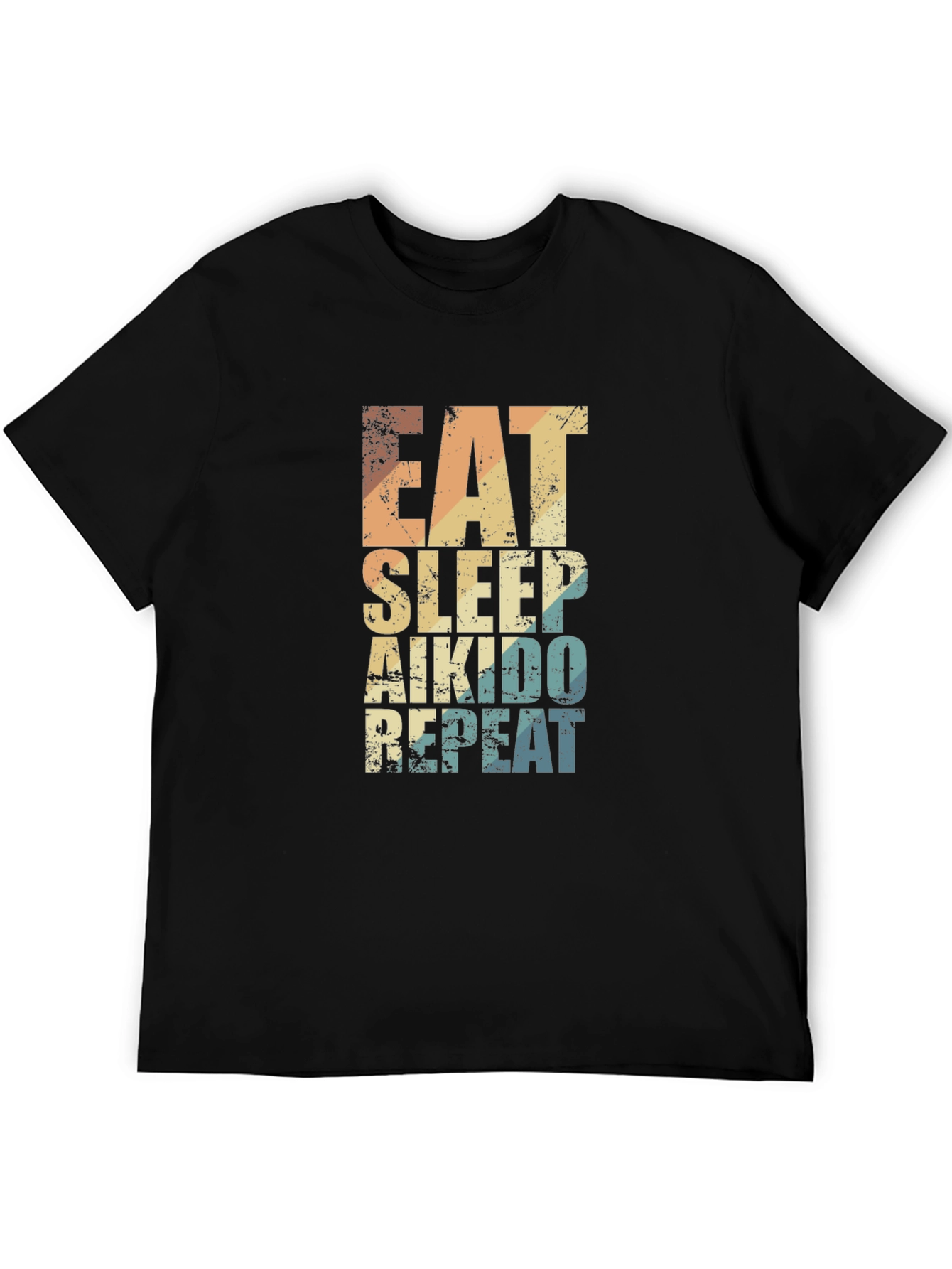 Eat Sleep Aikido Repeat T-Shirt Black