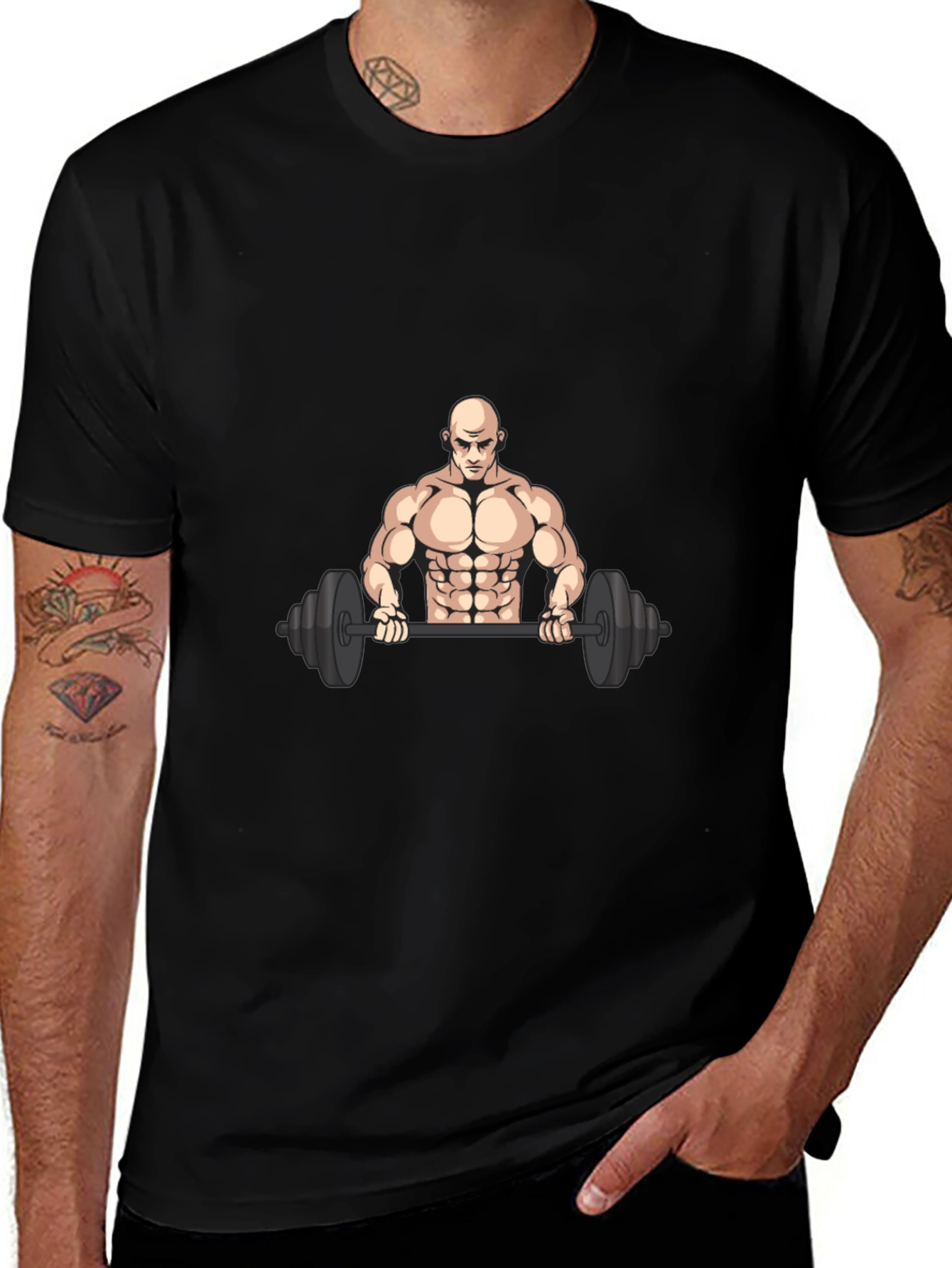 Weightlifting Graphic Tee - Black